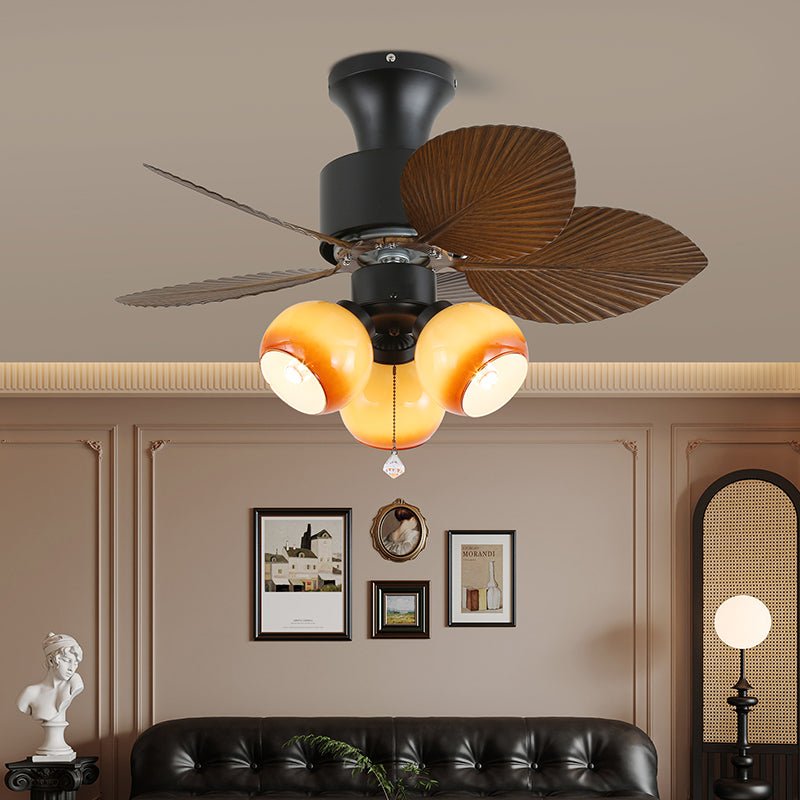 Liora Tropical Glass Ceiling Fan Light-Neutral Decor