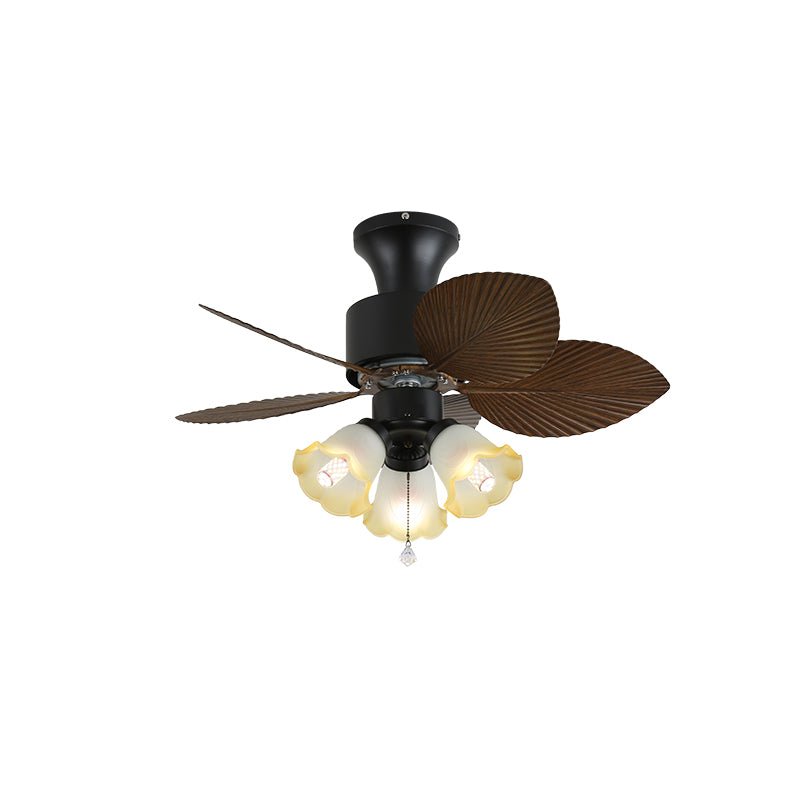 Liora Tropical Glass Ceiling Fan Light-Neutral Decor