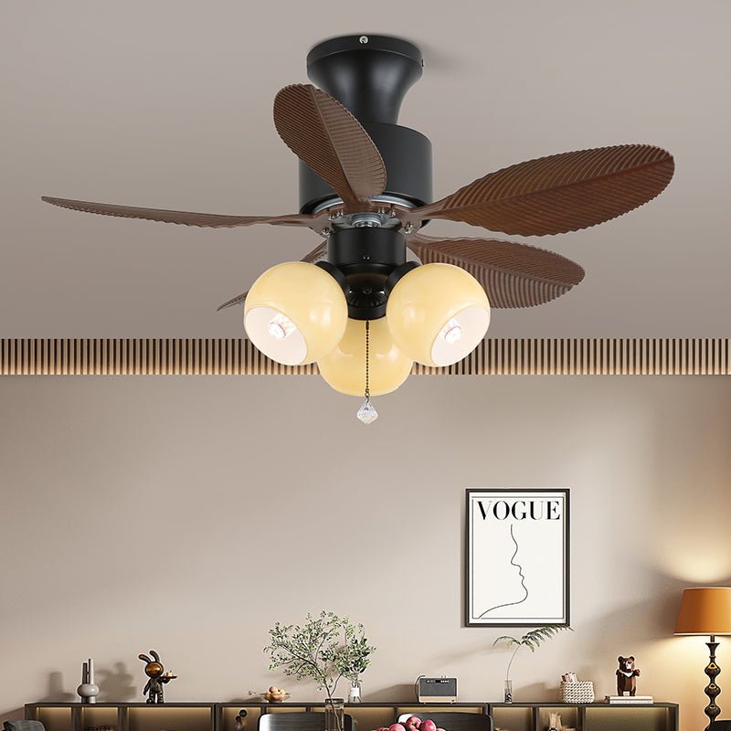 Liora Tropical Glass Ceiling Fan Light-Neutral Decor