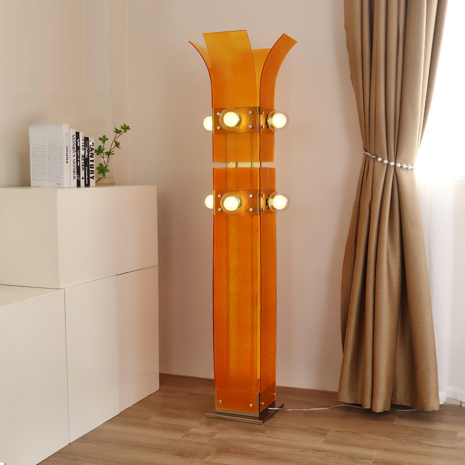 Erliren Art Deco Acrylic Floor Lamp-Neutral Decor