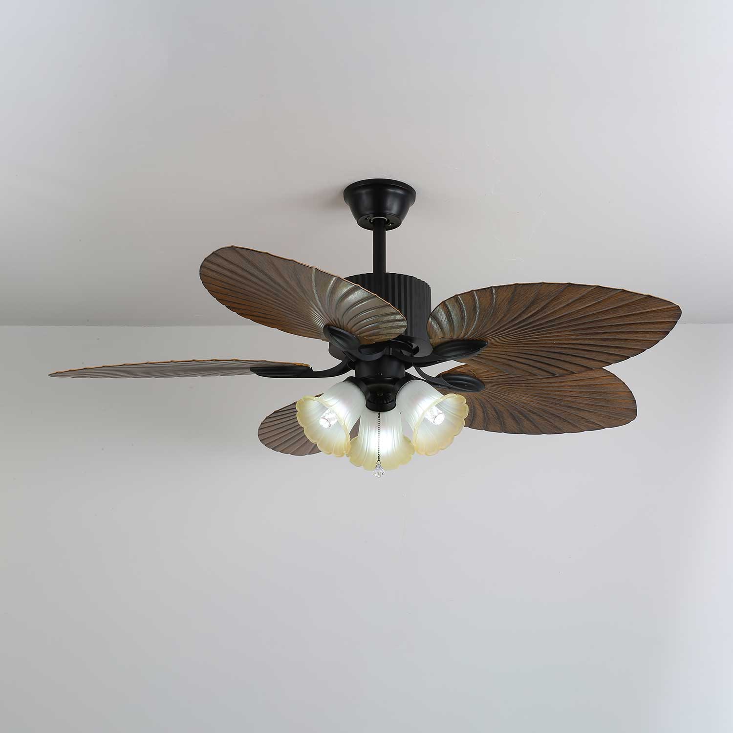 Avinionis Palm Whisper Vintage Wood Ceiling Fan Light-Neutral Decor