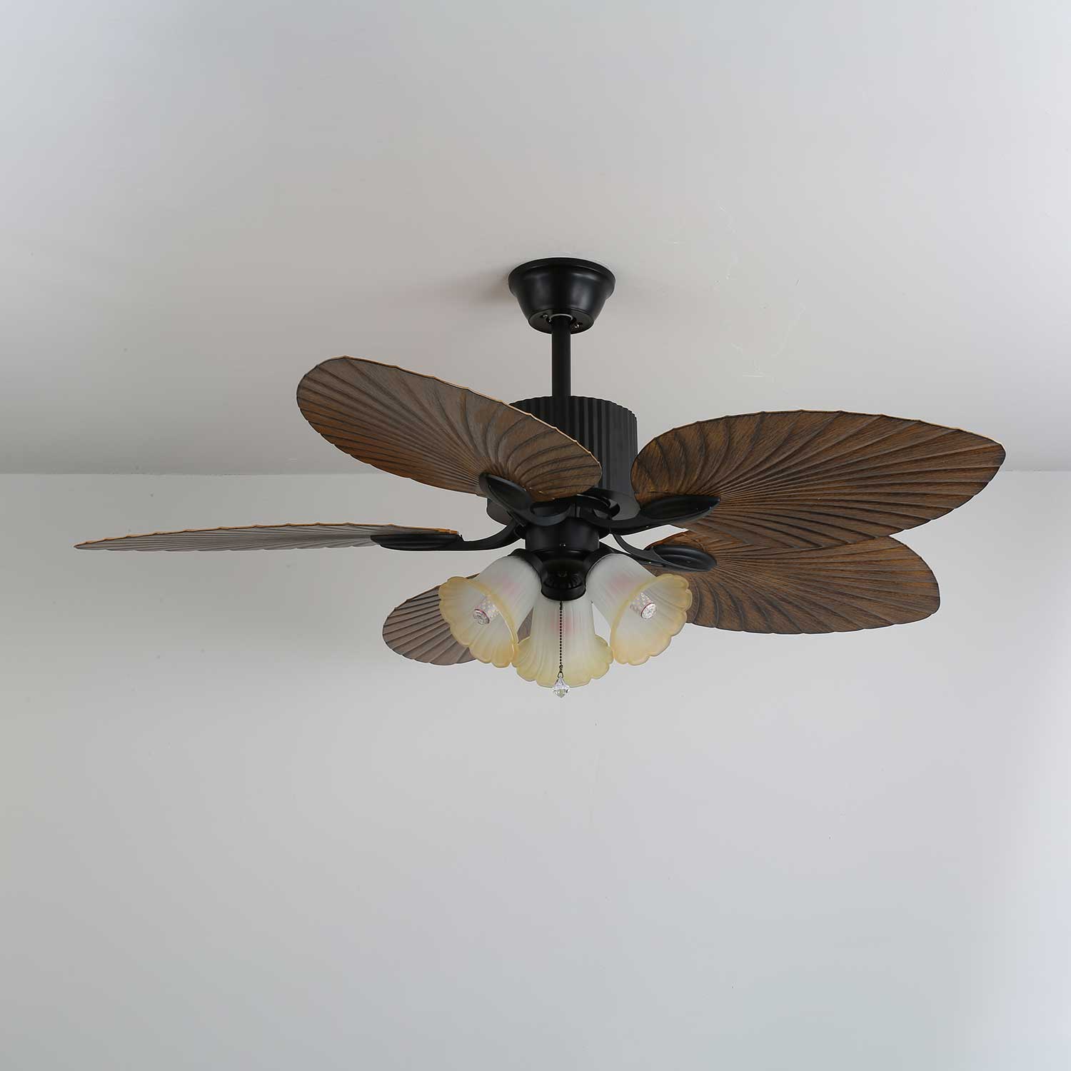 Avinionis Palm Whisper Vintage Wood Ceiling Fan Light-Neutral Decor
