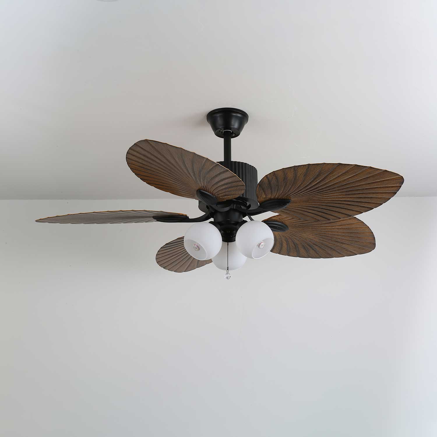Avinionis Palm Whisper Vintage Wood Ceiling Fan Light-Neutral Decor