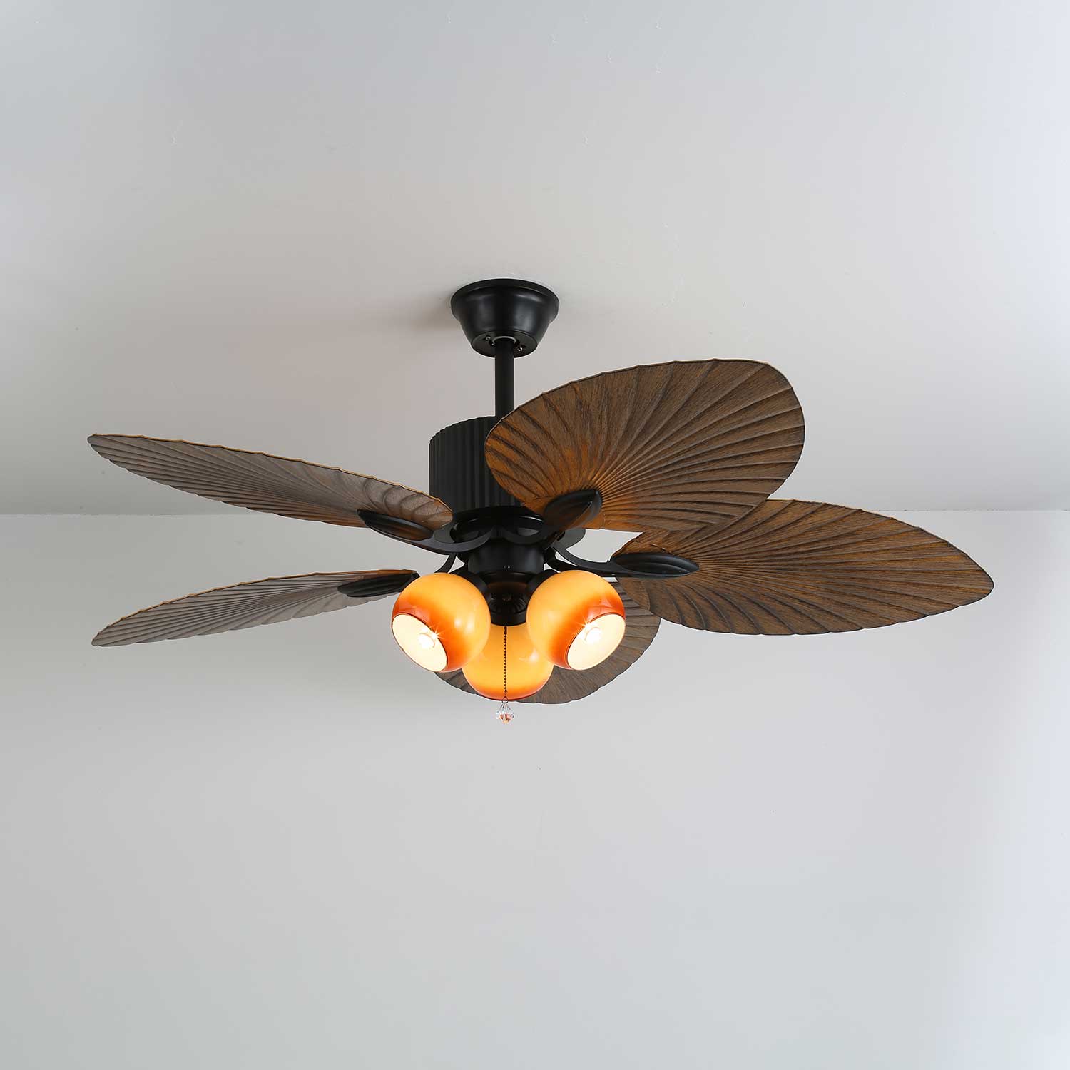 Avinionis Palm Whisper Vintage Wood Ceiling Fan Light-Neutral Decor