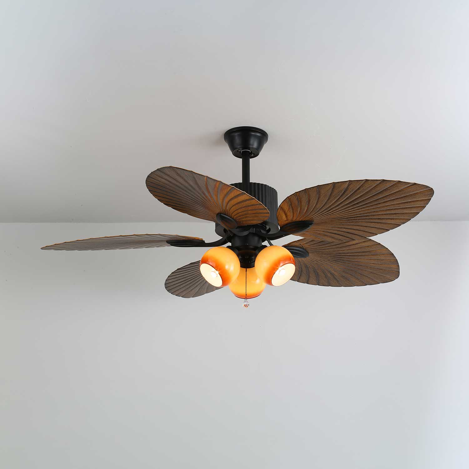 Avinionis Palm Whisper Vintage Wood Ceiling Fan Light-Neutral Decor