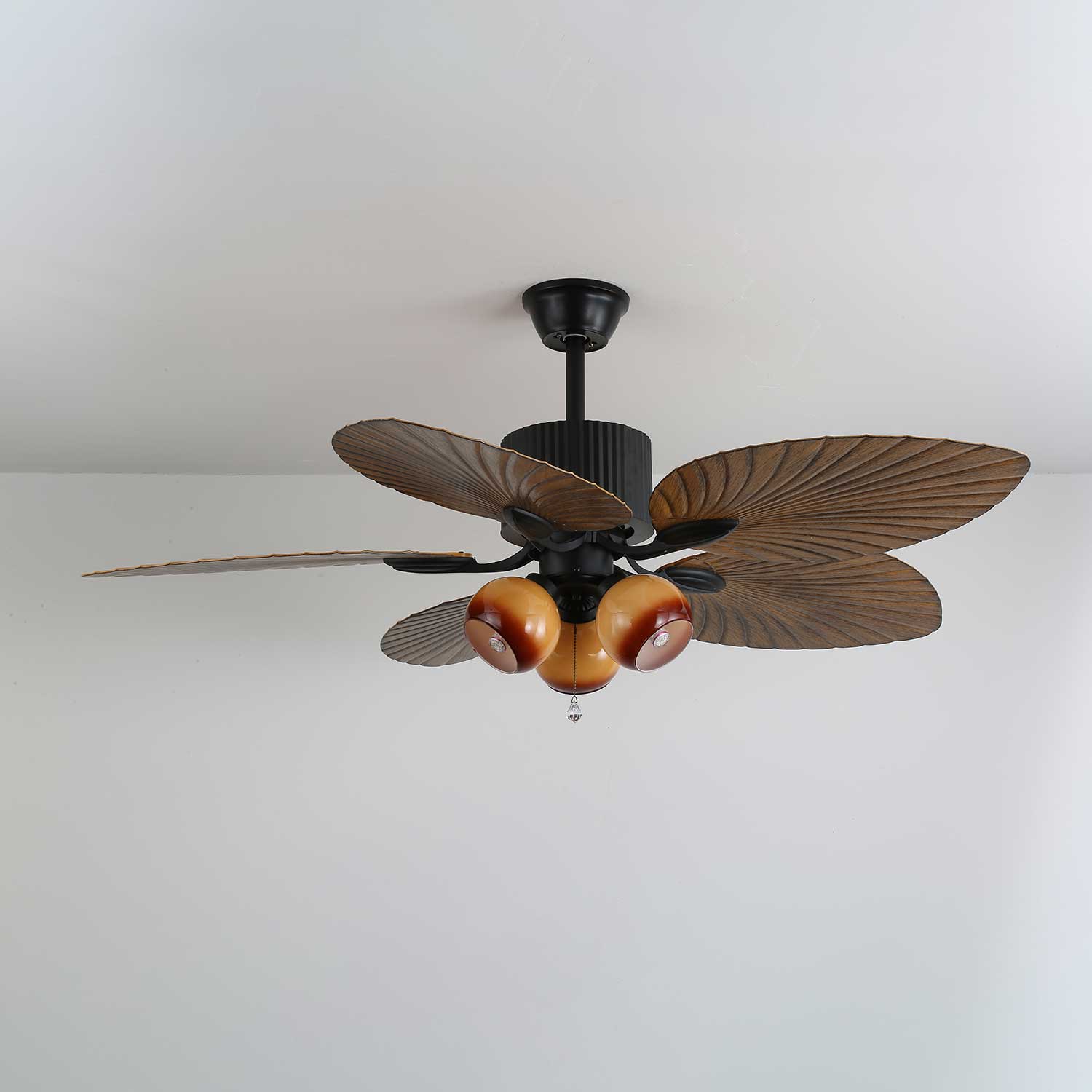 Avinionis Palm Whisper Vintage Wood Ceiling Fan Light-Neutral Decor