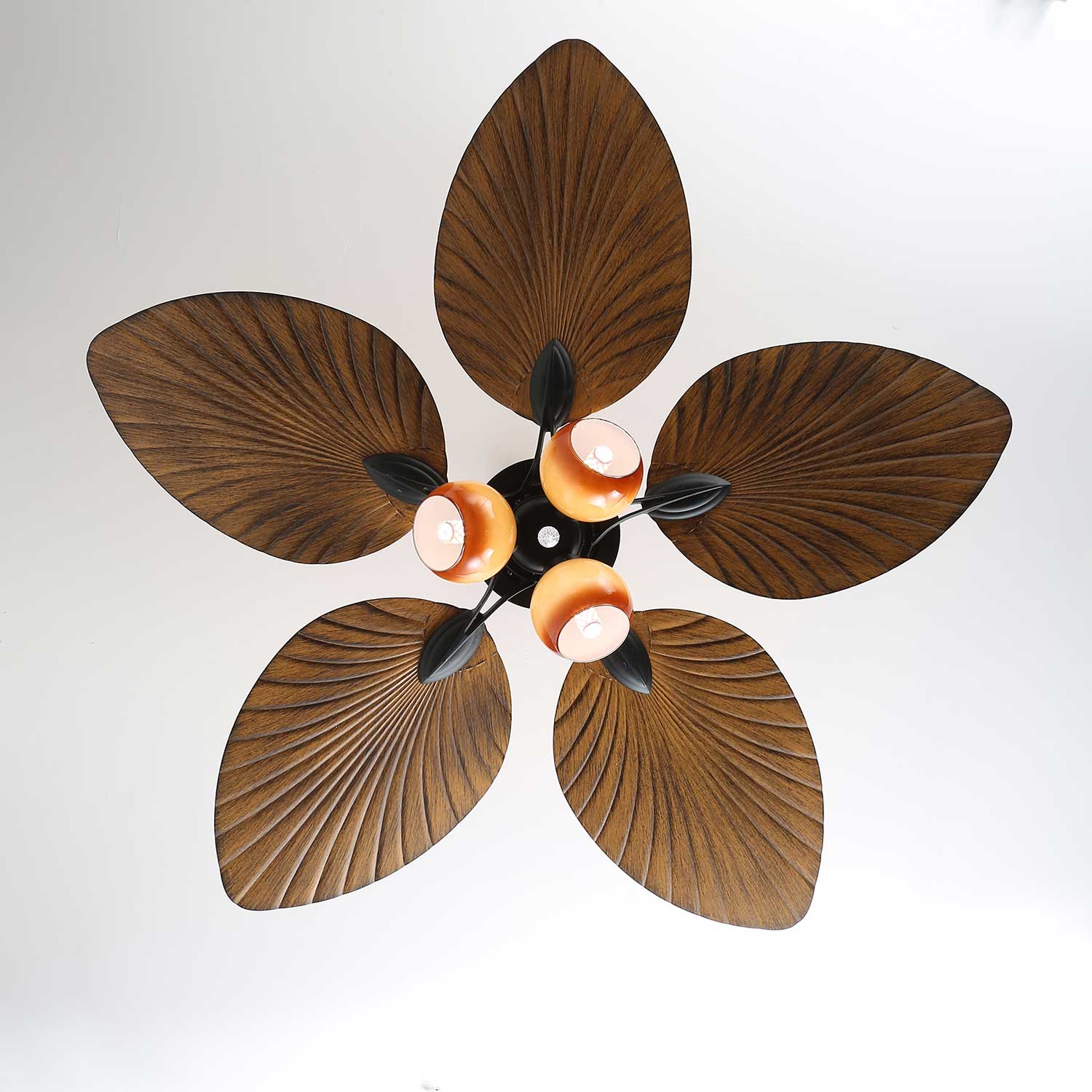 Avinionis Palm Whisper Vintage Wood Ceiling Fan Light-Neutral Decor