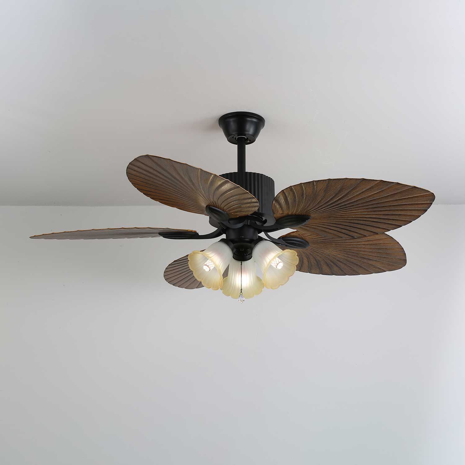 Avinionis Palm Whisper Vintage Wood Ceiling Fan Light-Neutral Decor