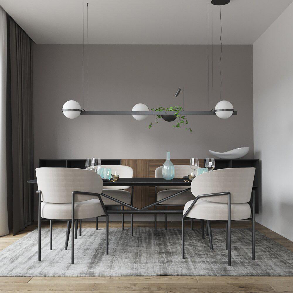 Coriel Acrylic Contemporary Pendant Lamp-Neutral Decor