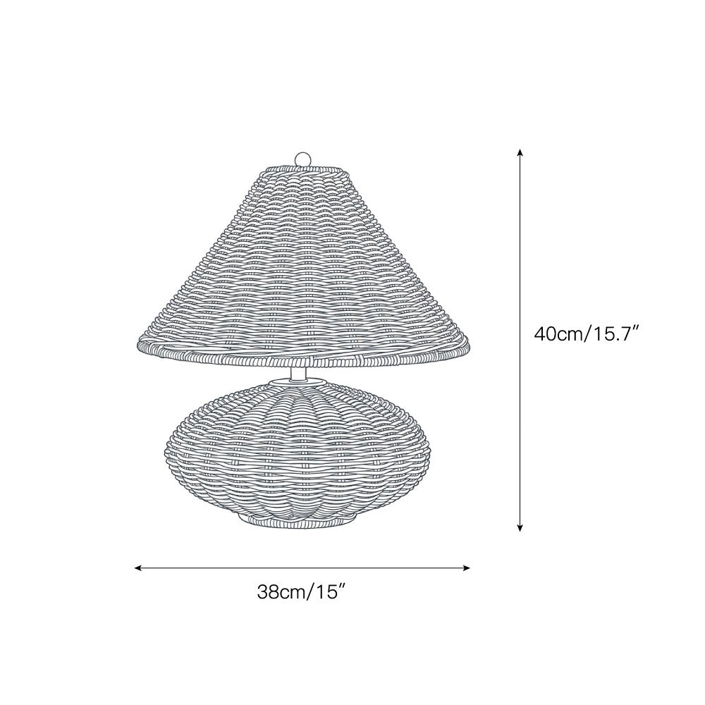 Palmetto Table Lamp shown on a living room end table, casting a warm glow.