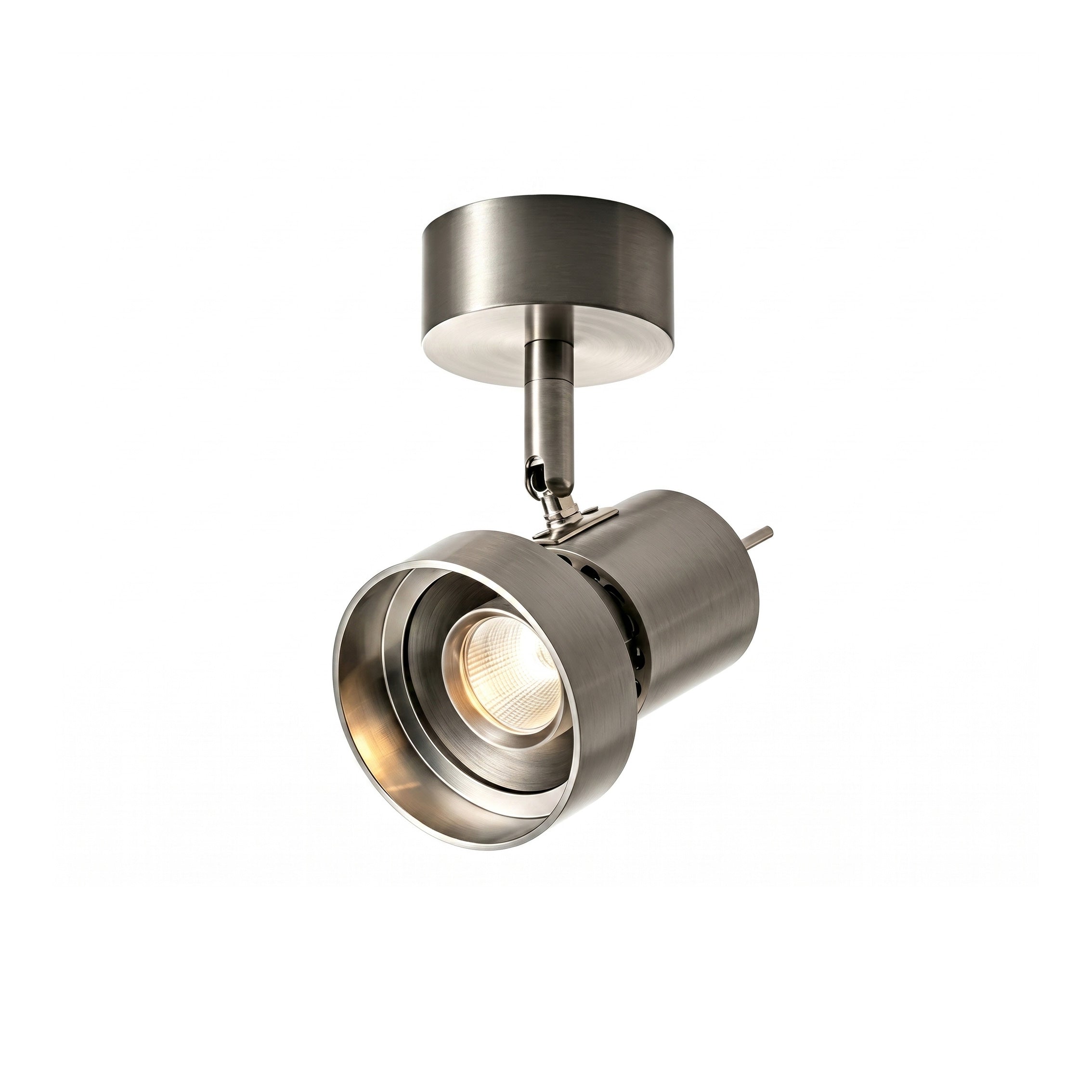 Palmoni LED Flush Mount in a nickel finish against a white background.
