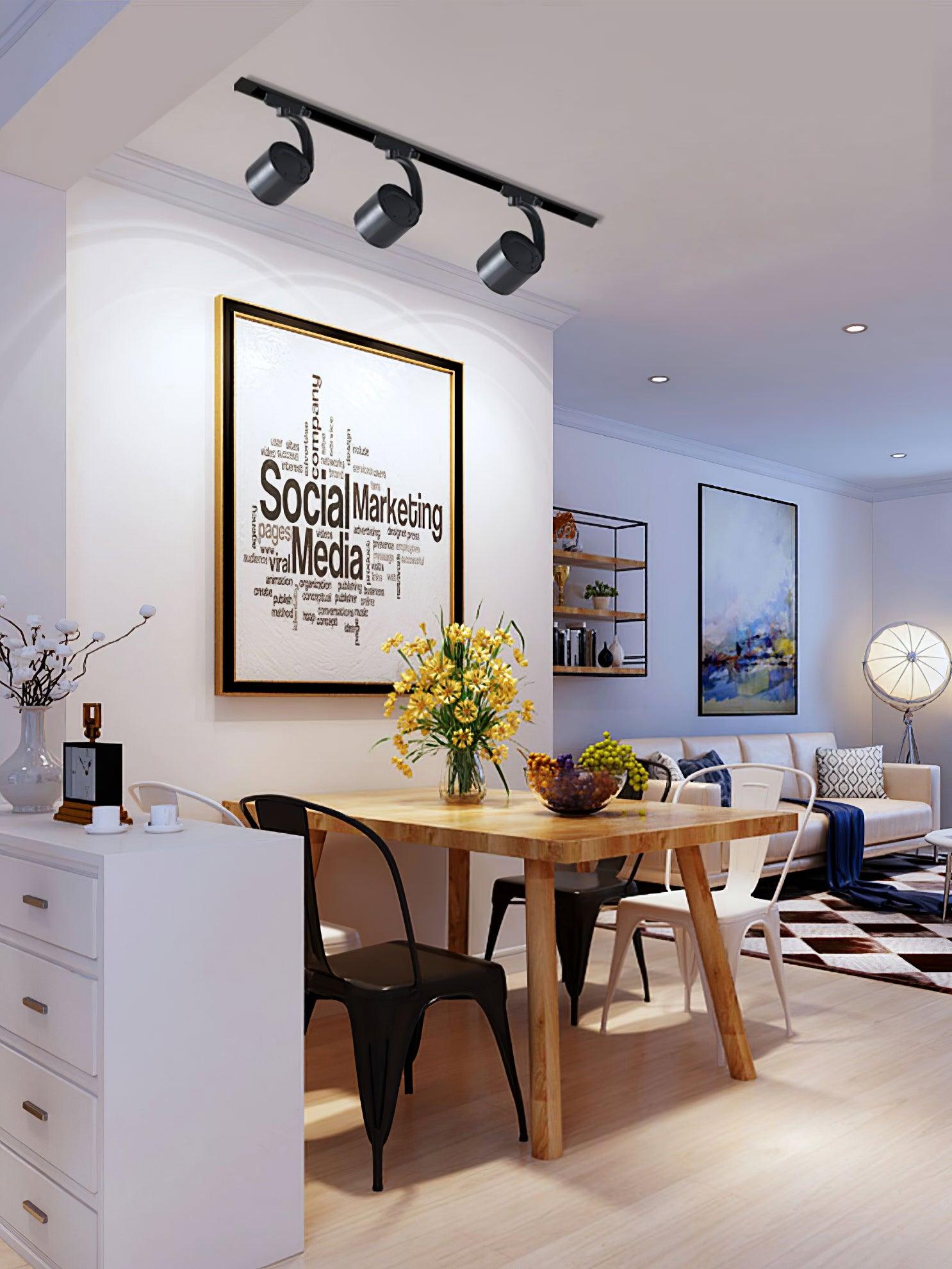 Focus Sleek Aluminum Ceiling Light-Neutral Decor