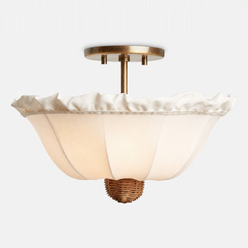 Greshamwick Linen Flush Mount Ceiling Light