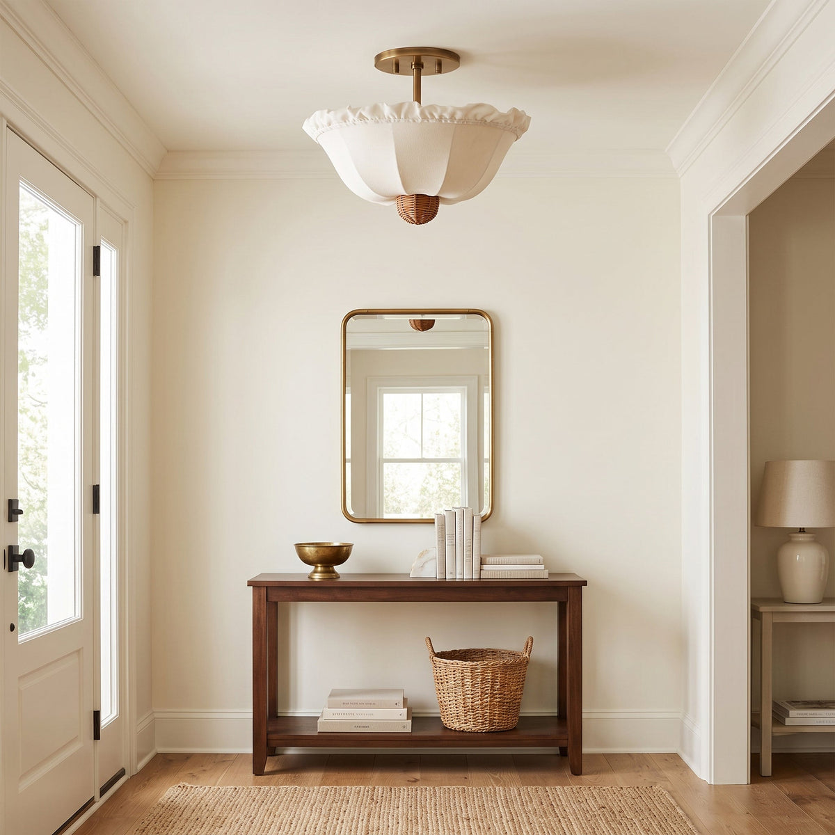 Greshamwick Linen Flush Mount Ceiling Light