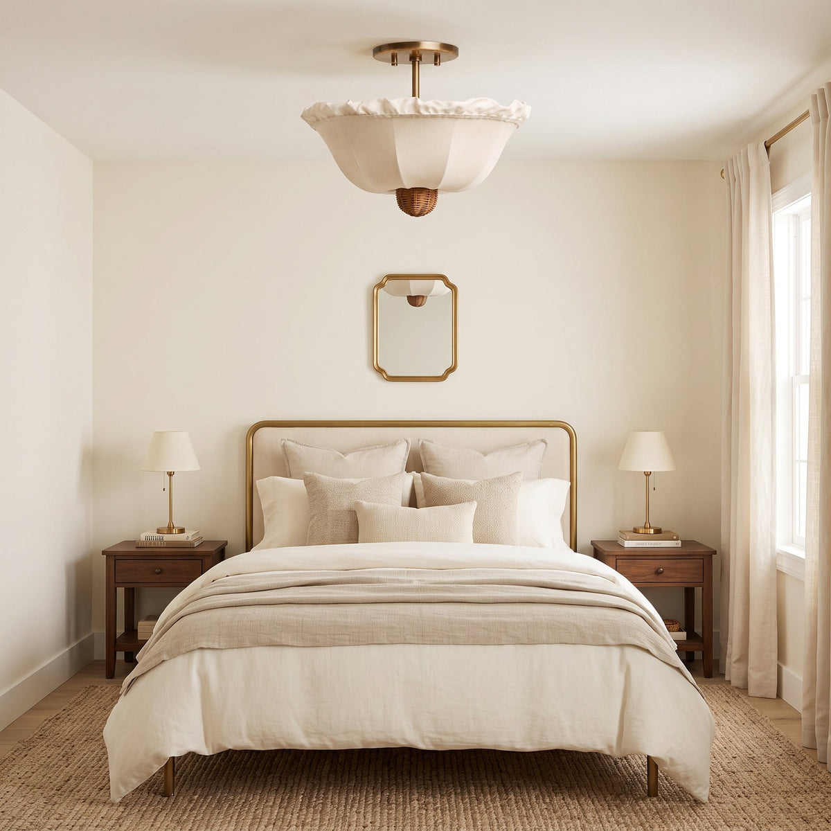 Greshamwick Linen Flush Mount Ceiling Light