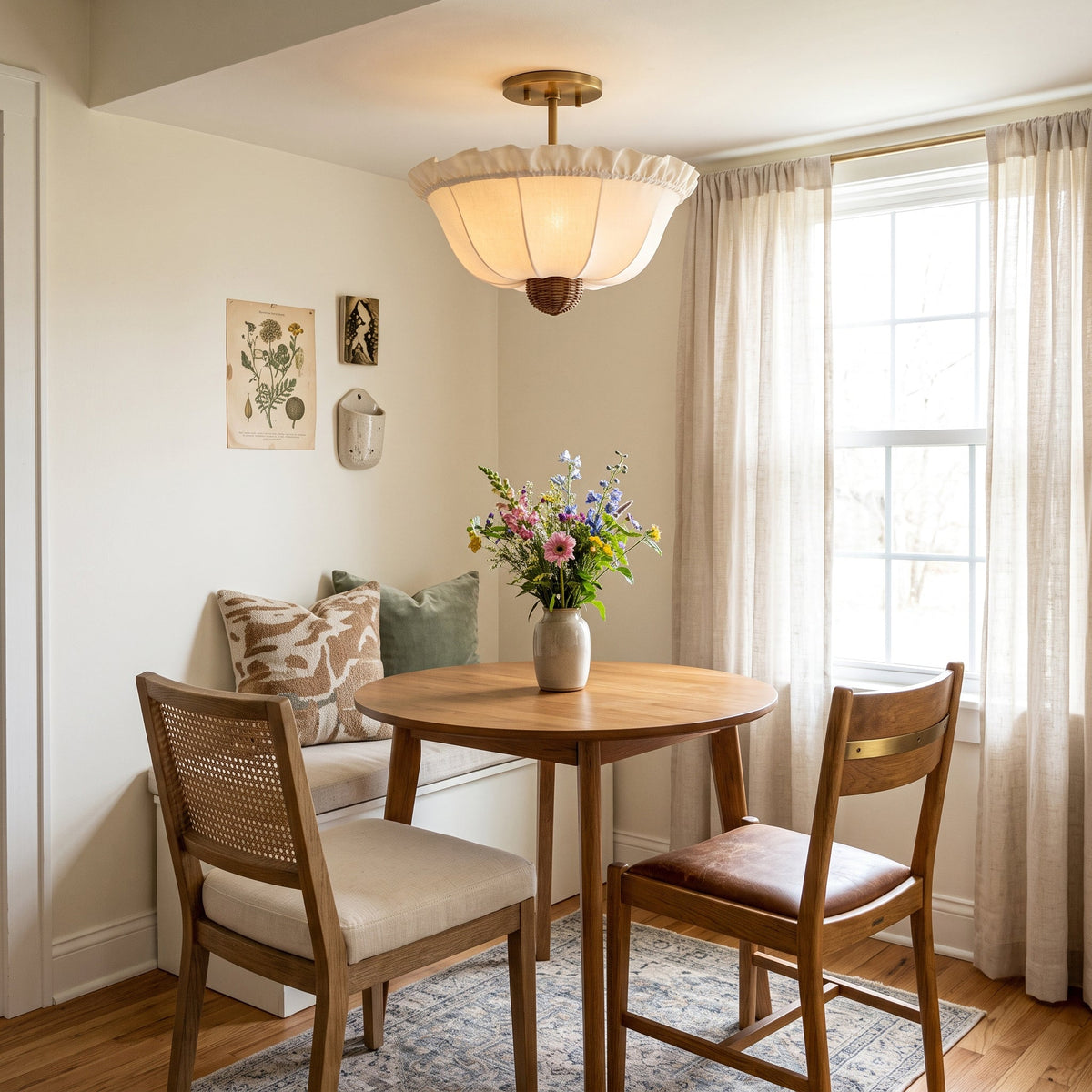 Greshamwick Linen Flush Mount Ceiling Light