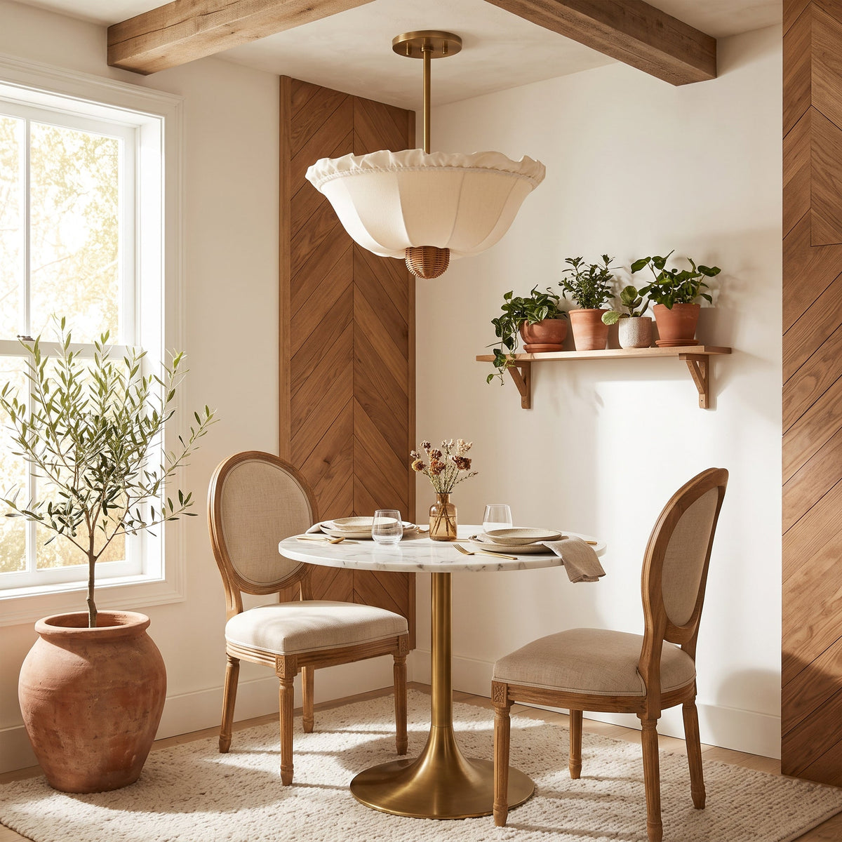 Greshamwick Linen Flush Mount Ceiling Light