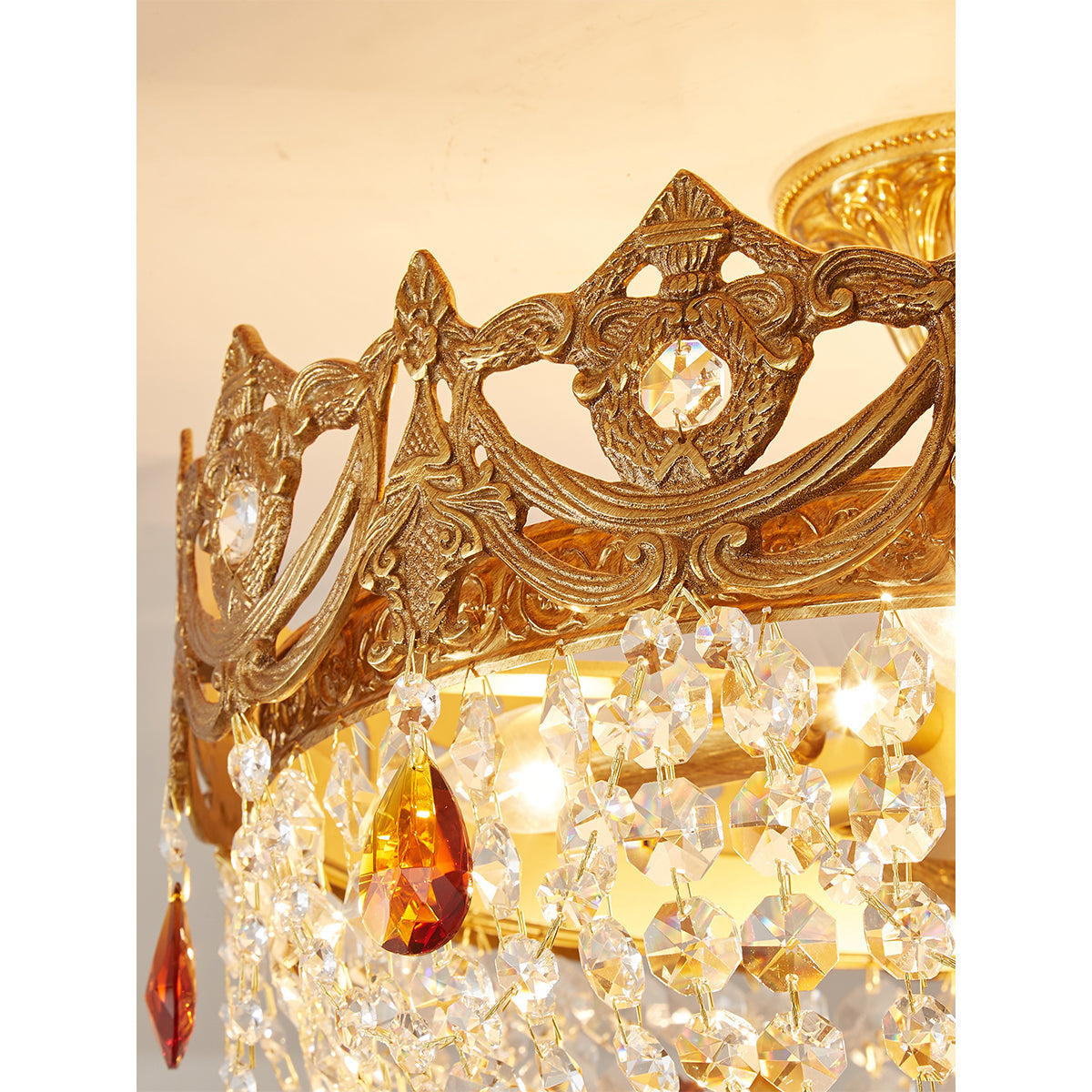The Palwa chandelier as a statement piece in a dining area.
