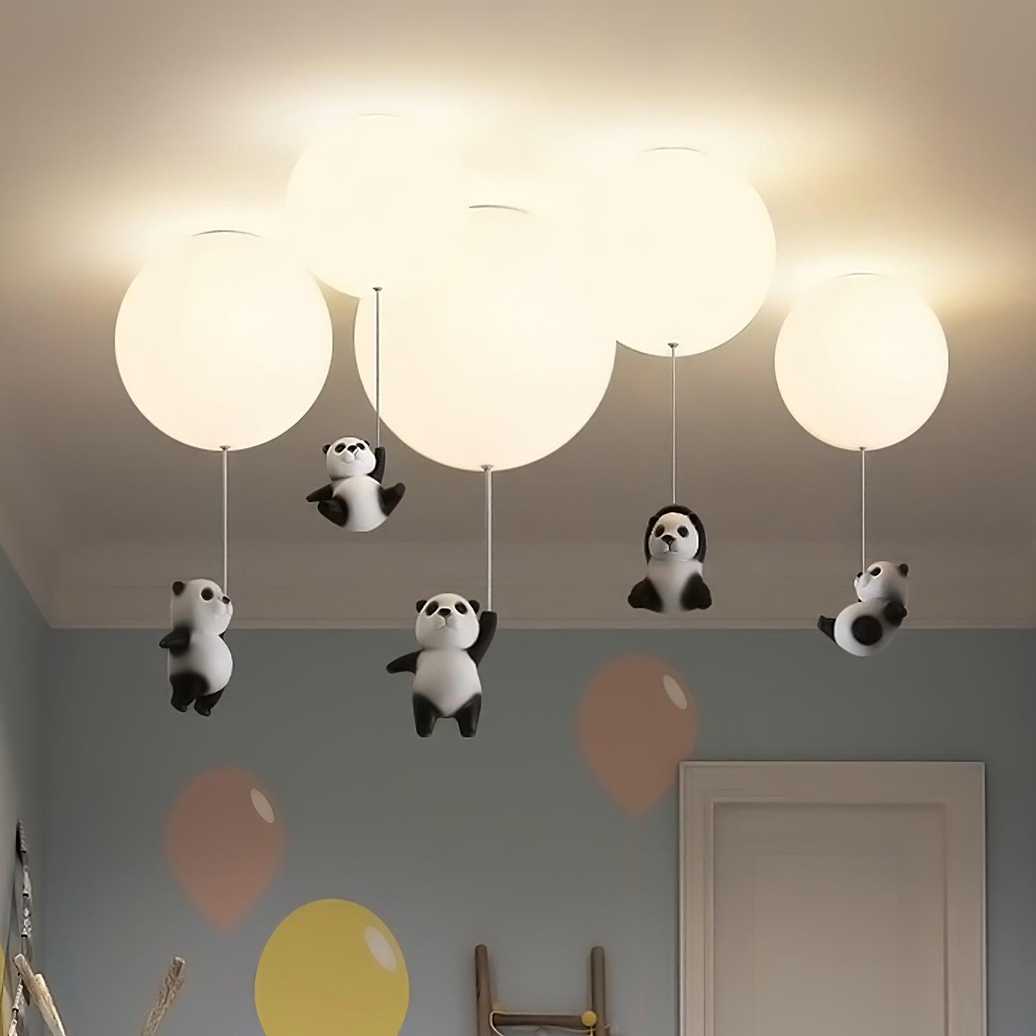 Yrath Elegance Panda Glass Ceiling Lamp-Neutral Decor