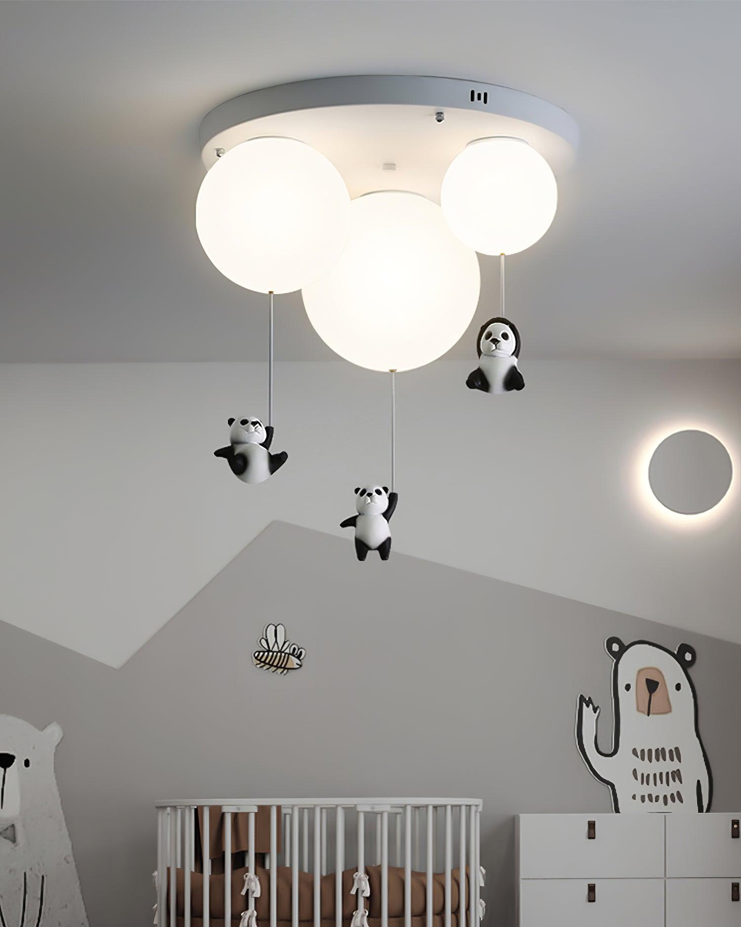 Yrath Elegance Panda Glass Ceiling Lamp-Neutral Decor