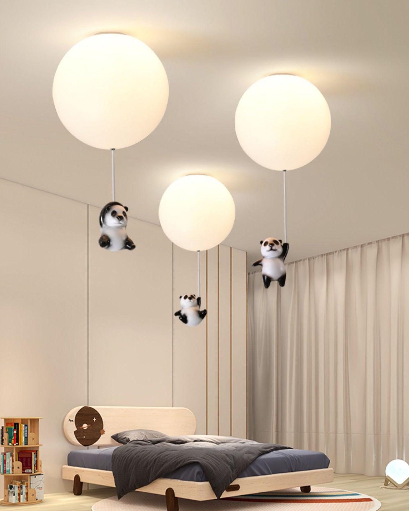 Yrath Elegance Panda Glass Ceiling Lamp-Neutral Decor