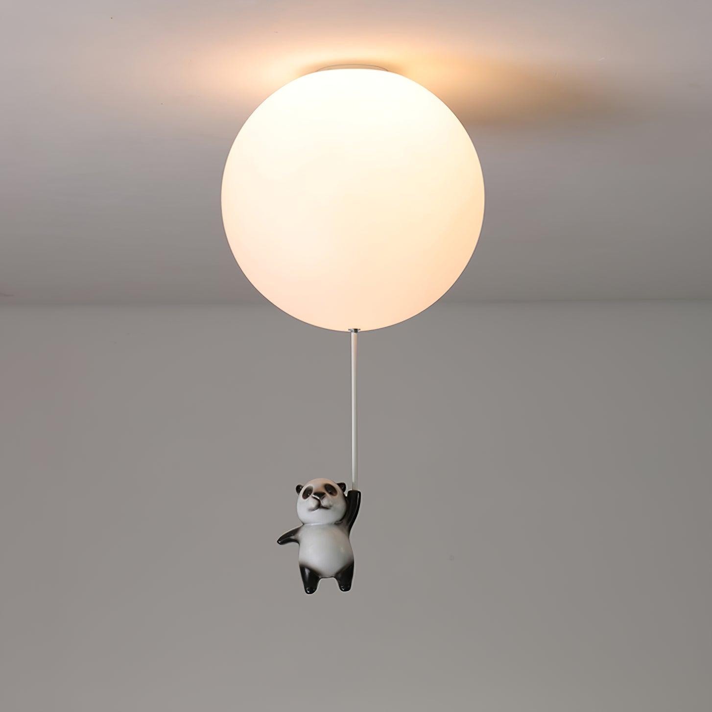 Yrath Elegance Panda Glass Ceiling Lamp-Neutral Decor