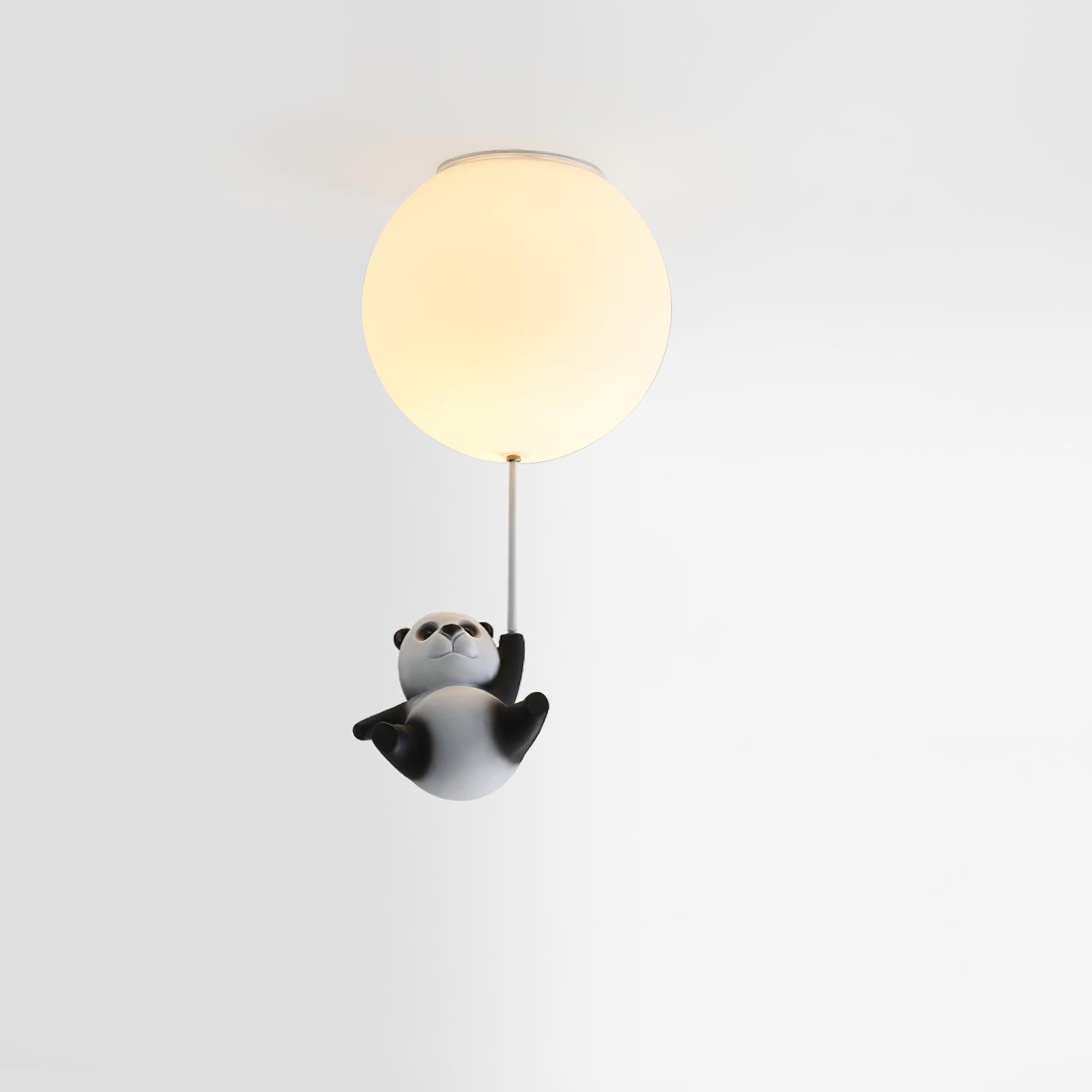 Yrath Elegance Panda Glass Ceiling Lamp-Neutral Decor