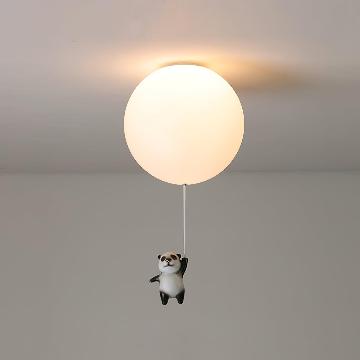 Yrath Elegance Panda Glass Ceiling Lamp-Neutral Decor