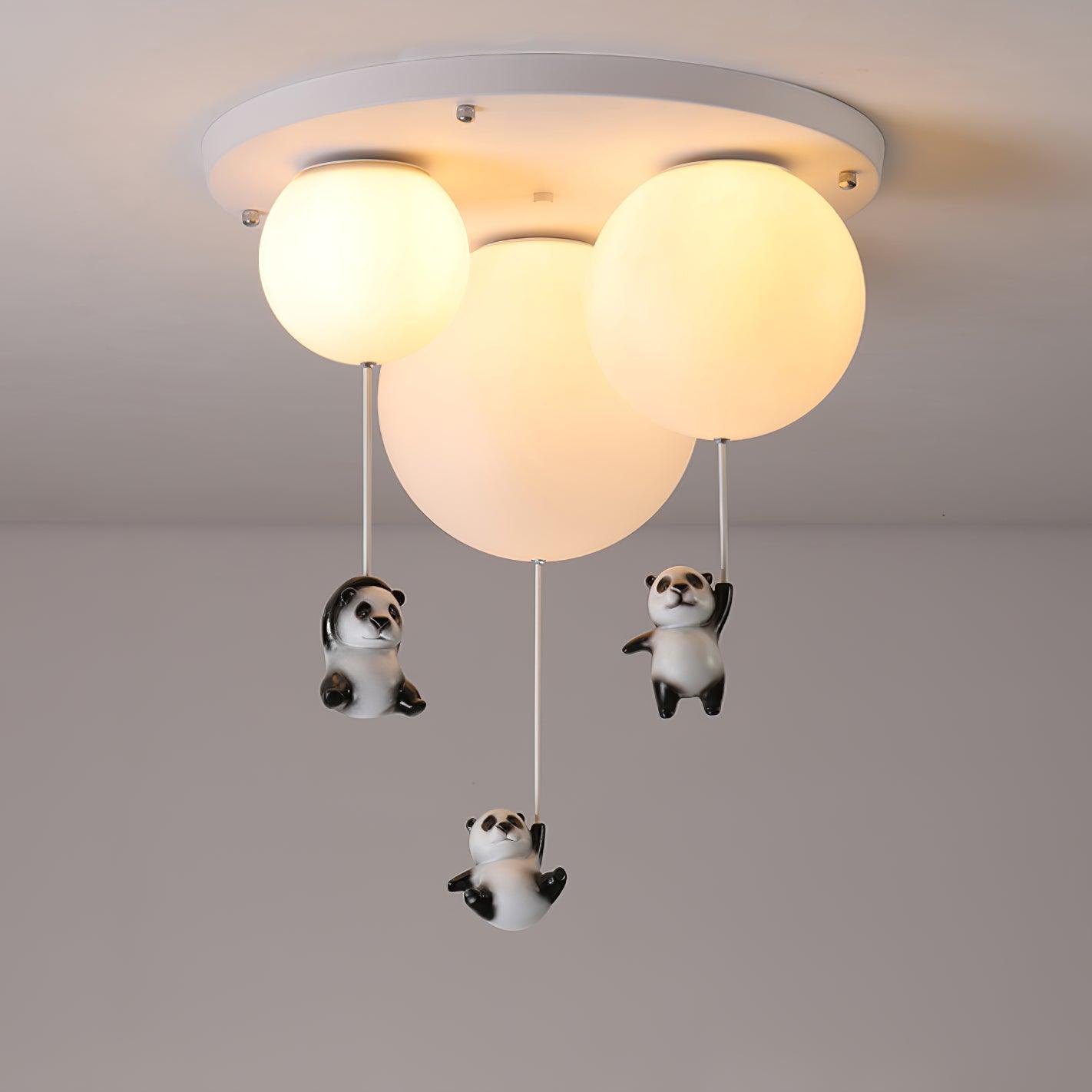 Yrath Elegance Panda Glass Ceiling Lamp-Neutral Decor