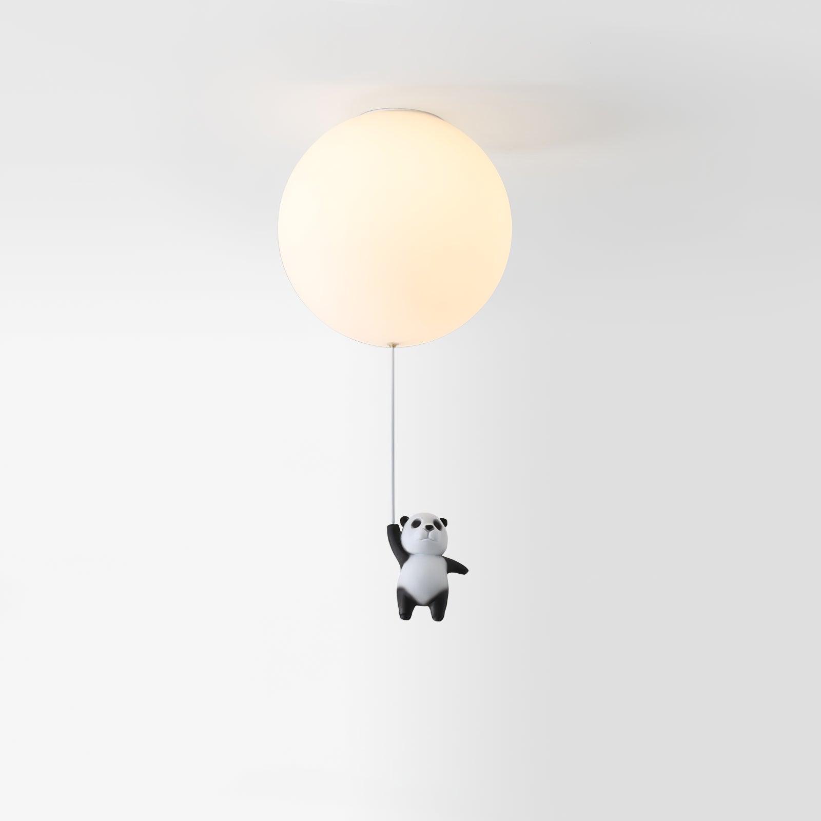 Yrath Elegance Panda Glass Ceiling Lamp-Neutral Decor