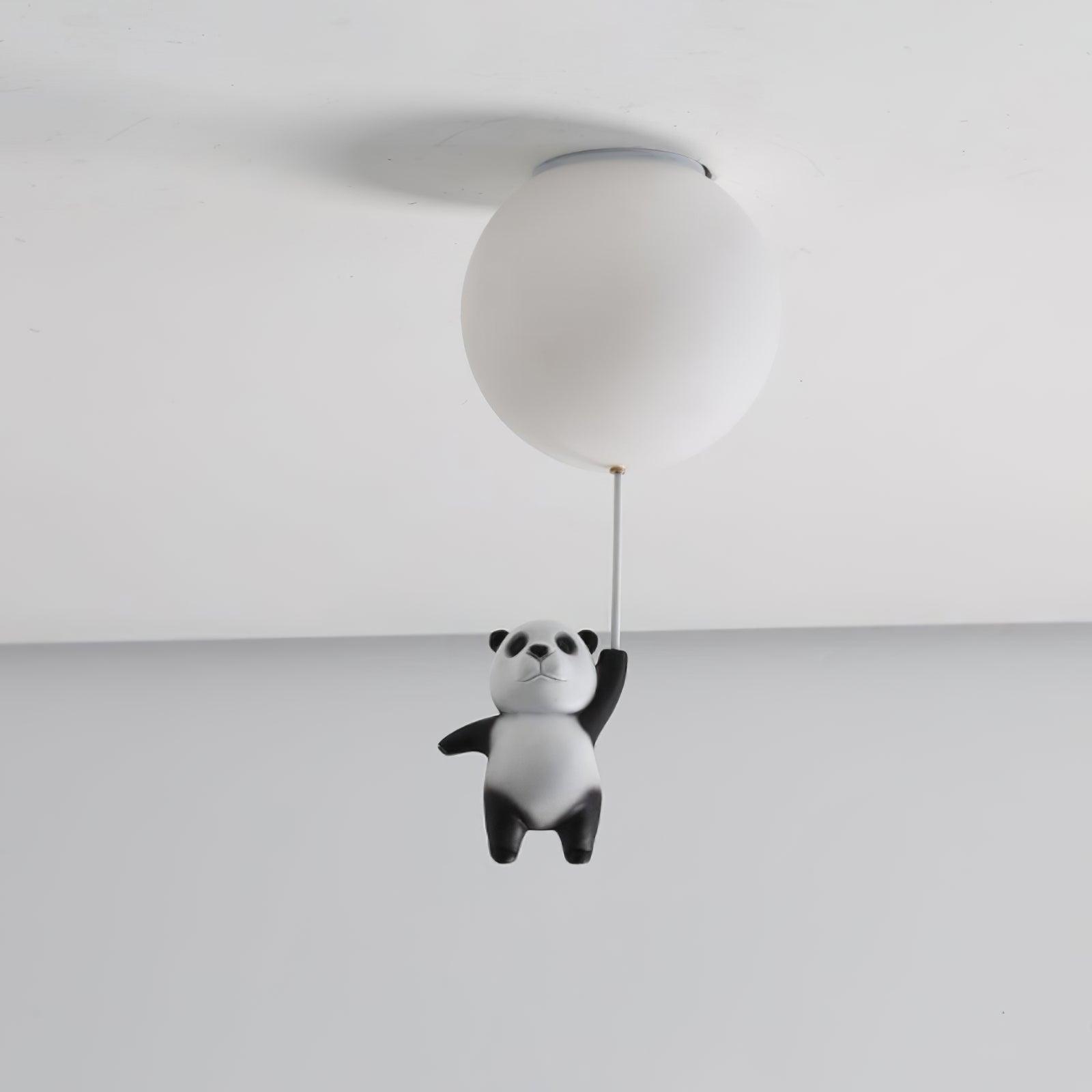 Yrath Elegance Panda Glass Ceiling Lamp-Neutral Decor