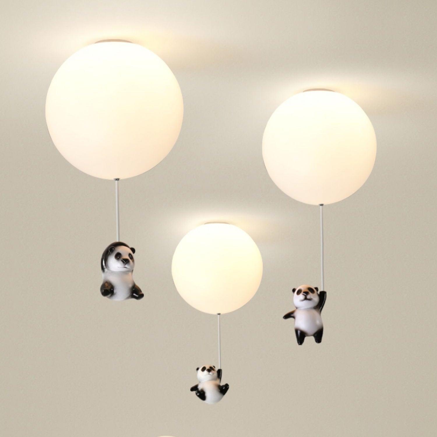 Yrath Elegance Panda Glass Ceiling Lamp-Neutral Decor
