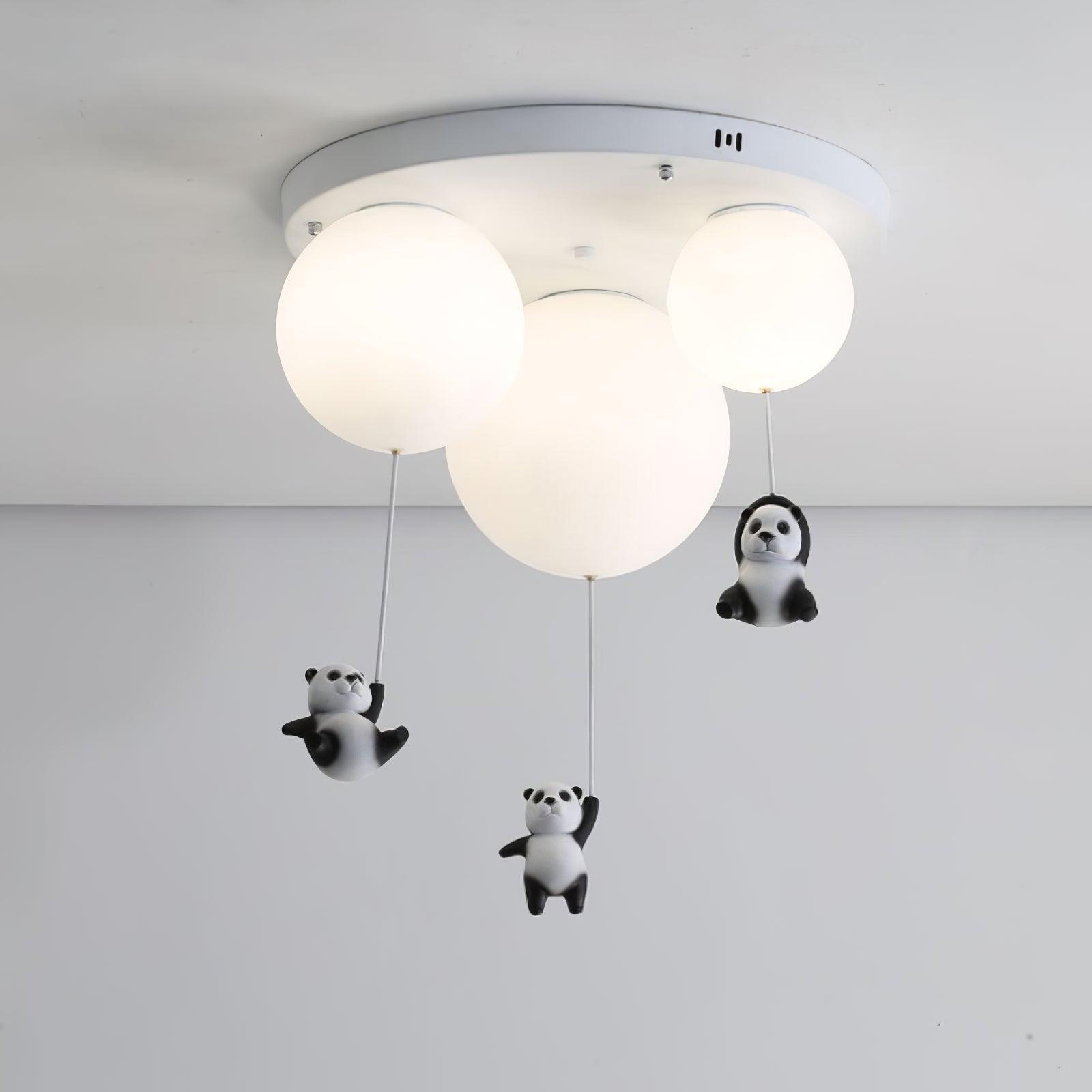 Yrath Elegance Panda Glass Ceiling Lamp-Neutral Decor