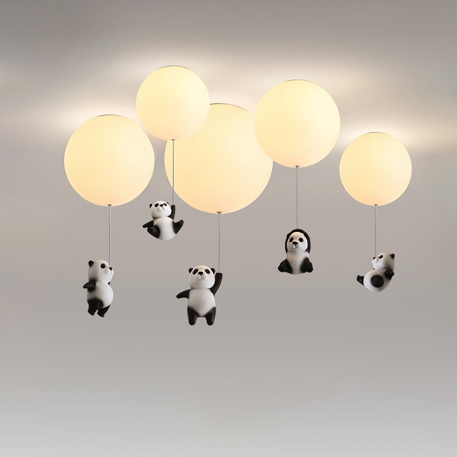 Yrath Elegance Panda Glass Ceiling Lamp-Neutral Decor