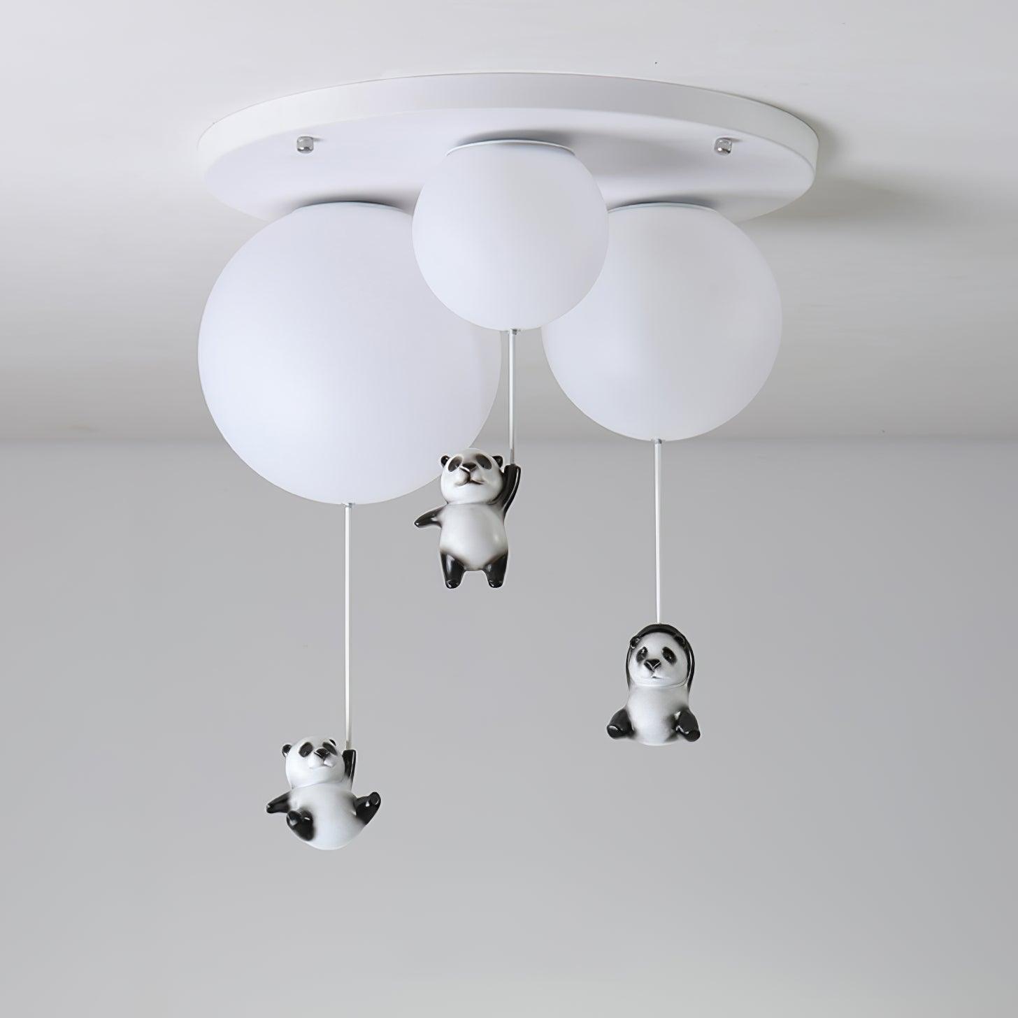 Yrath Elegance Panda Glass Ceiling Lamp-Neutral Decor