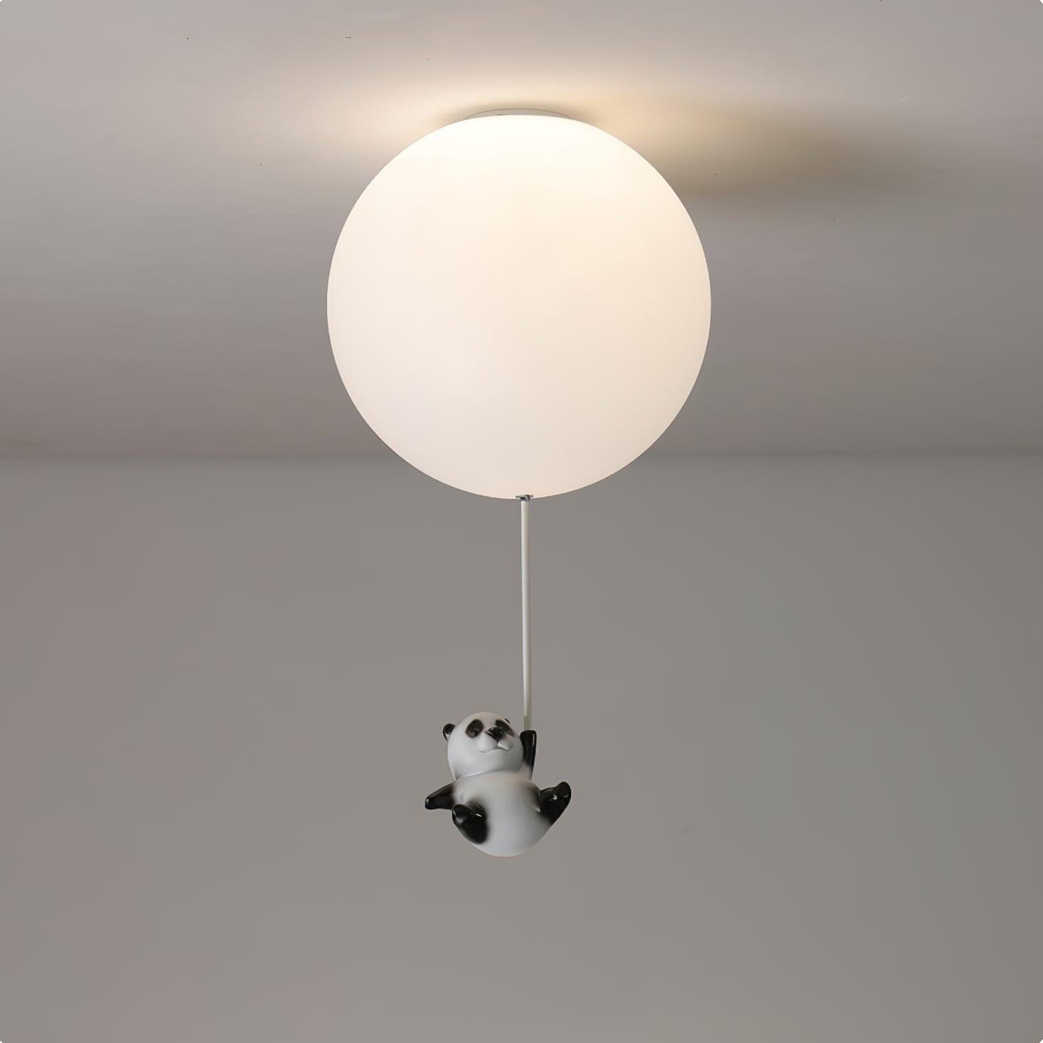 Yrath Elegance Panda Glass Ceiling Lamp-Neutral Decor