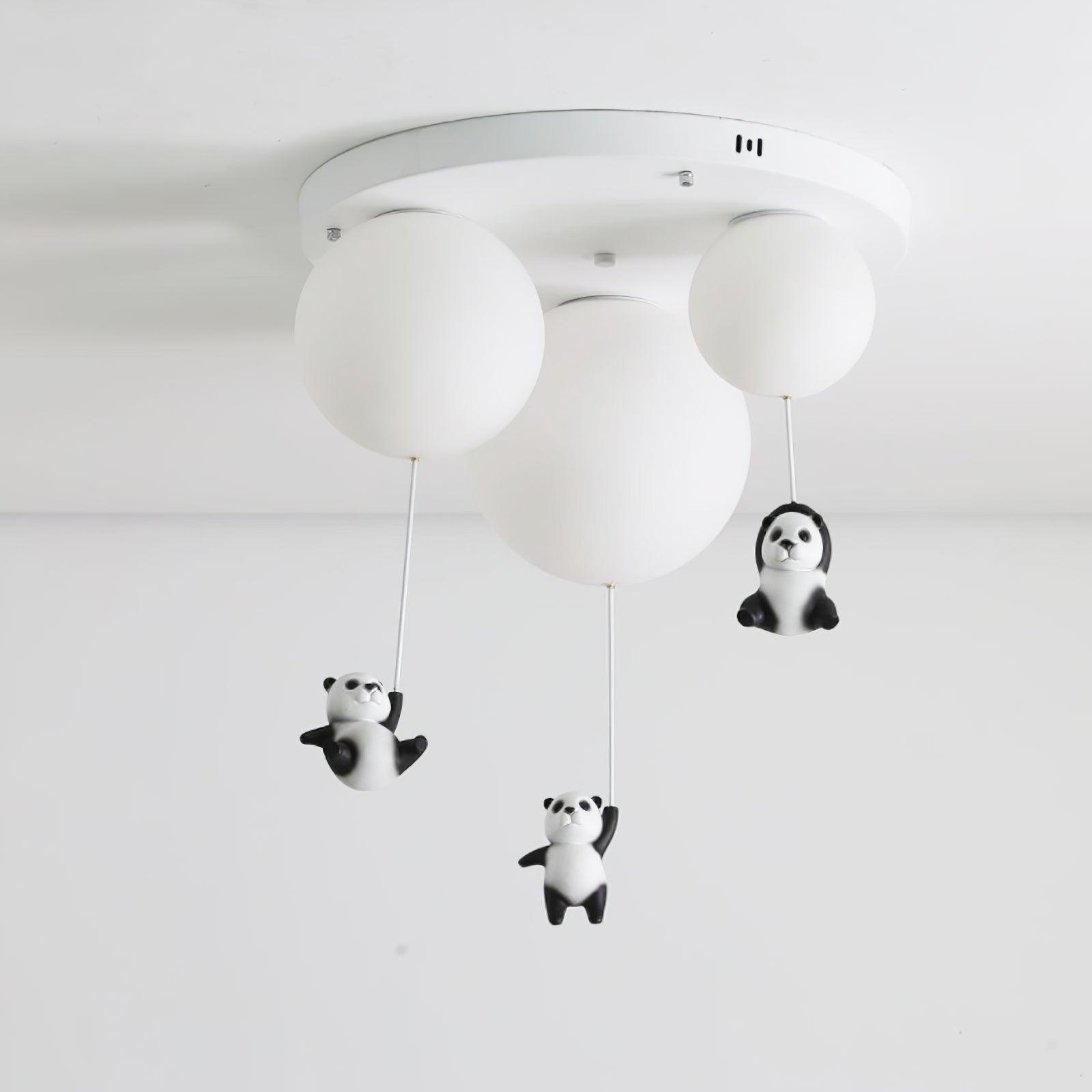 Yrath Elegance Panda Glass Ceiling Lamp-Neutral Decor