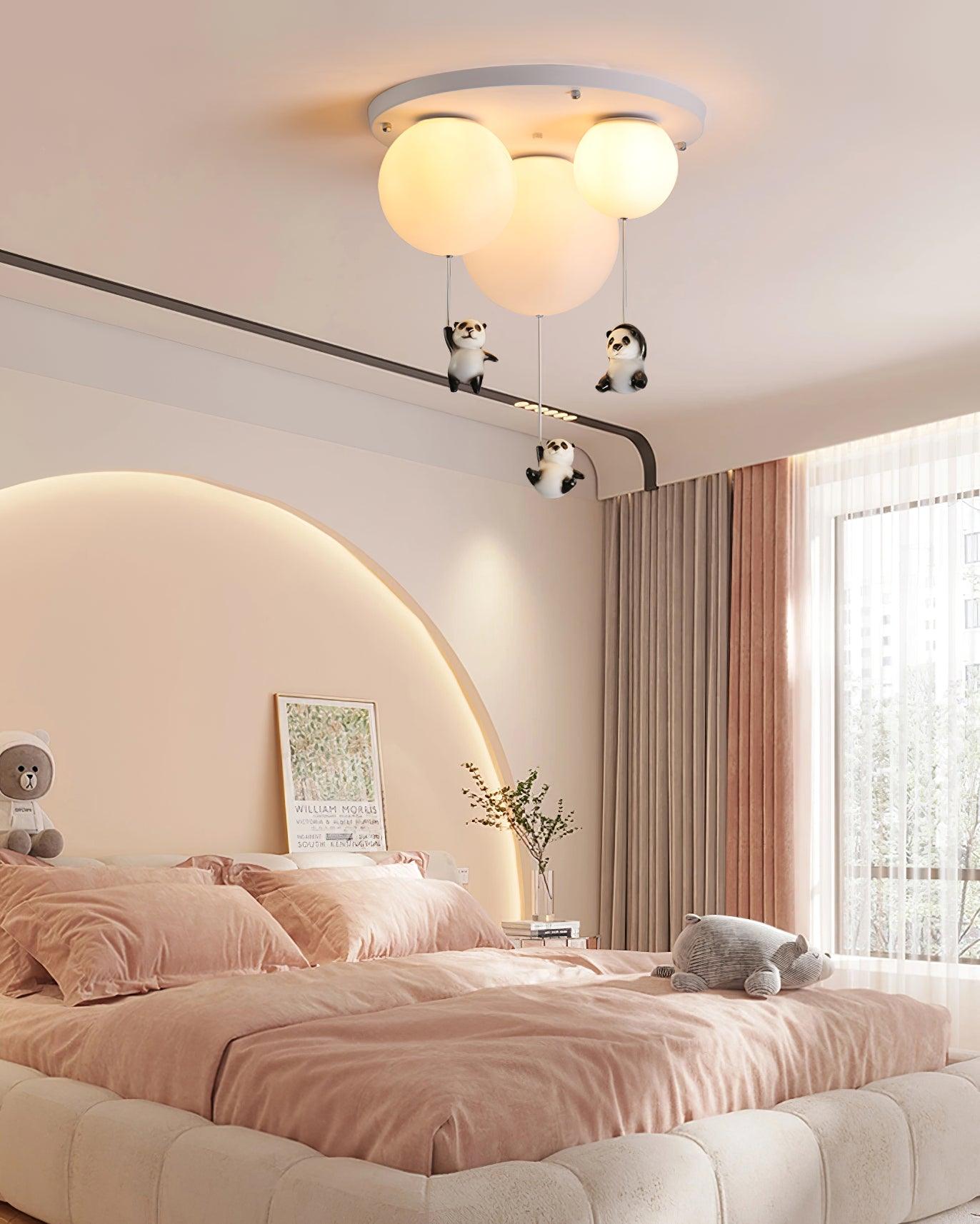 Yrath Elegance Panda Glass Ceiling Lamp-Neutral Decor