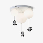Yrath Elegance Panda Glass Ceiling Lamp-Neutral Decor