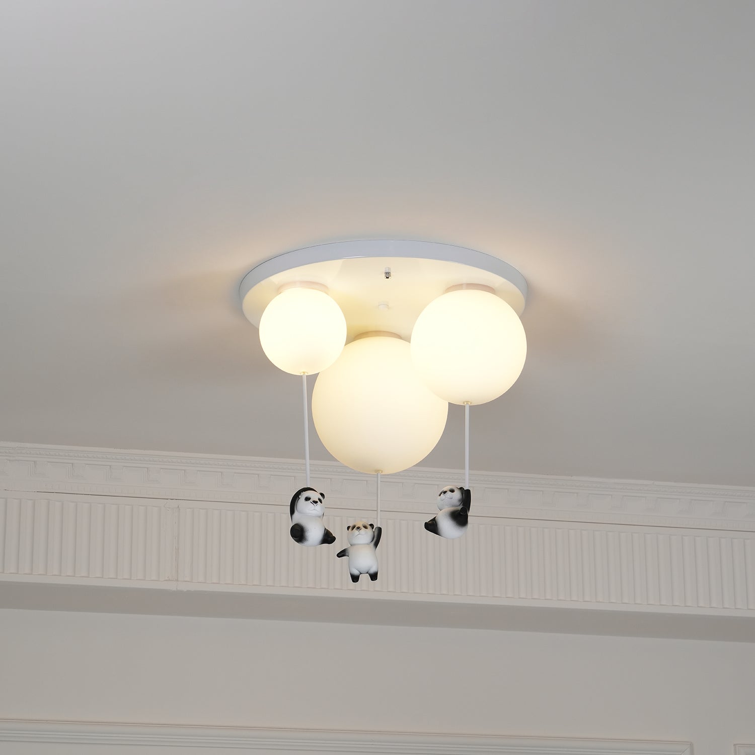 Yrath Elegance Panda Glass Ceiling Lamp-Neutral Decor