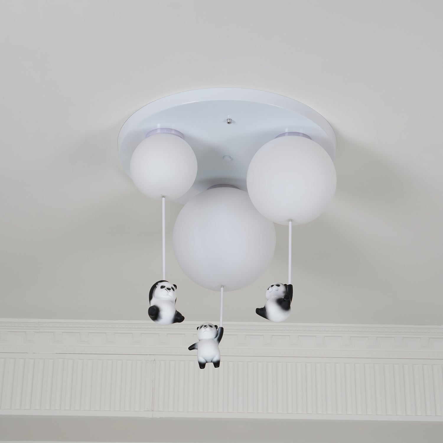 Yrath Elegance Panda Glass Ceiling Lamp-Neutral Decor