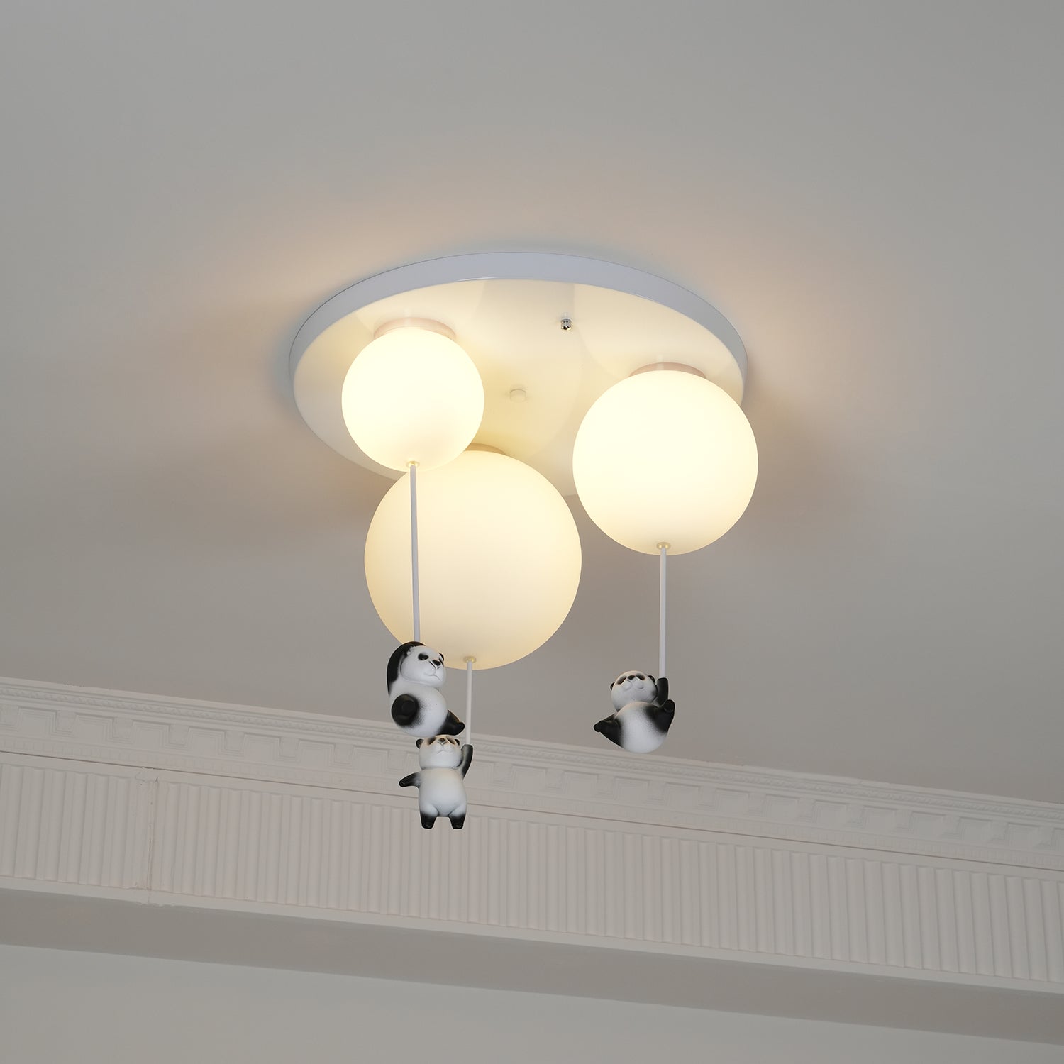 Yrath Elegance Panda Glass Ceiling Lamp-Neutral Decor