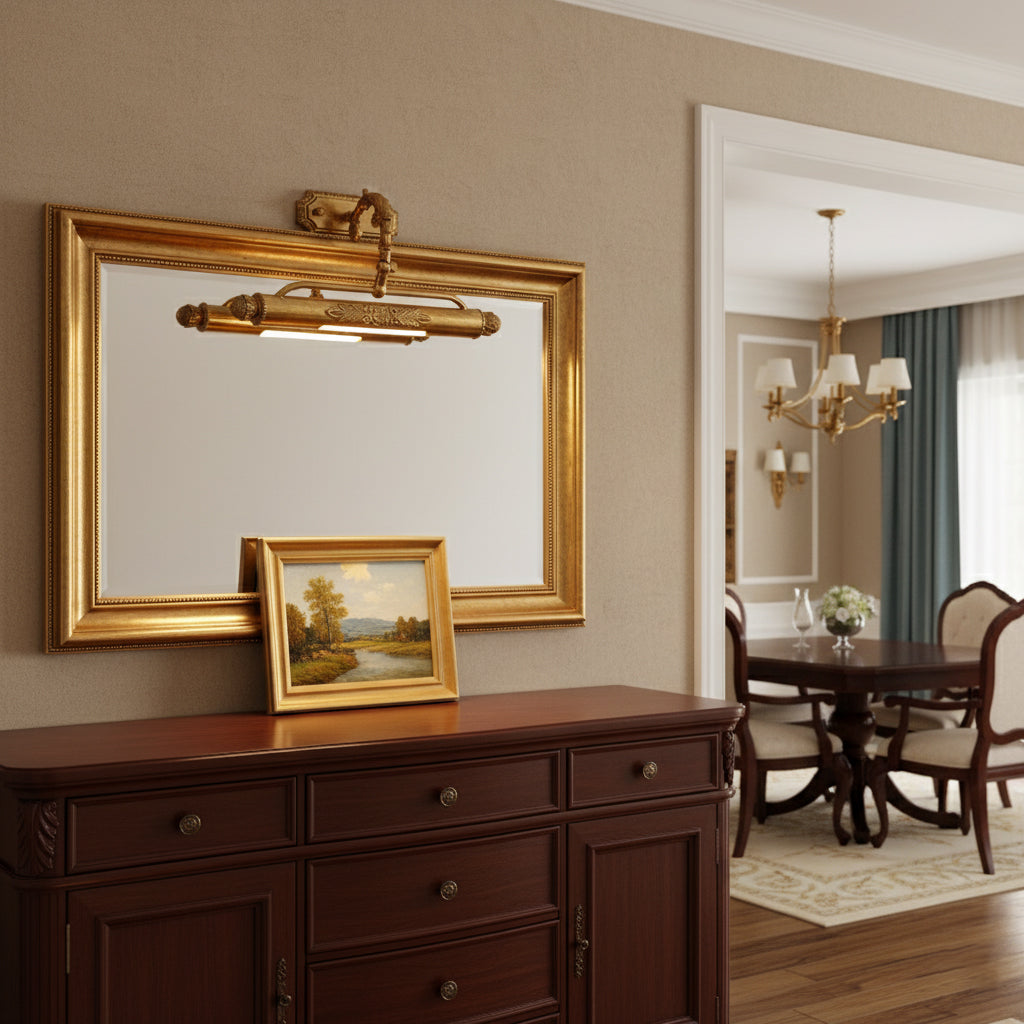 The Pania Picture Light shown in a stylish living room setting.