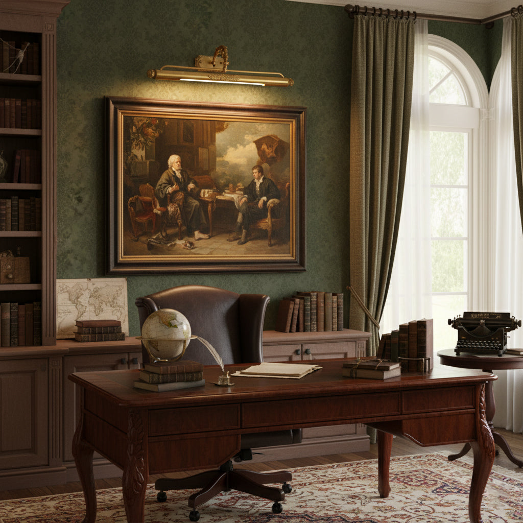 Lifestyle image featuring the Pania lamp in a hallway.