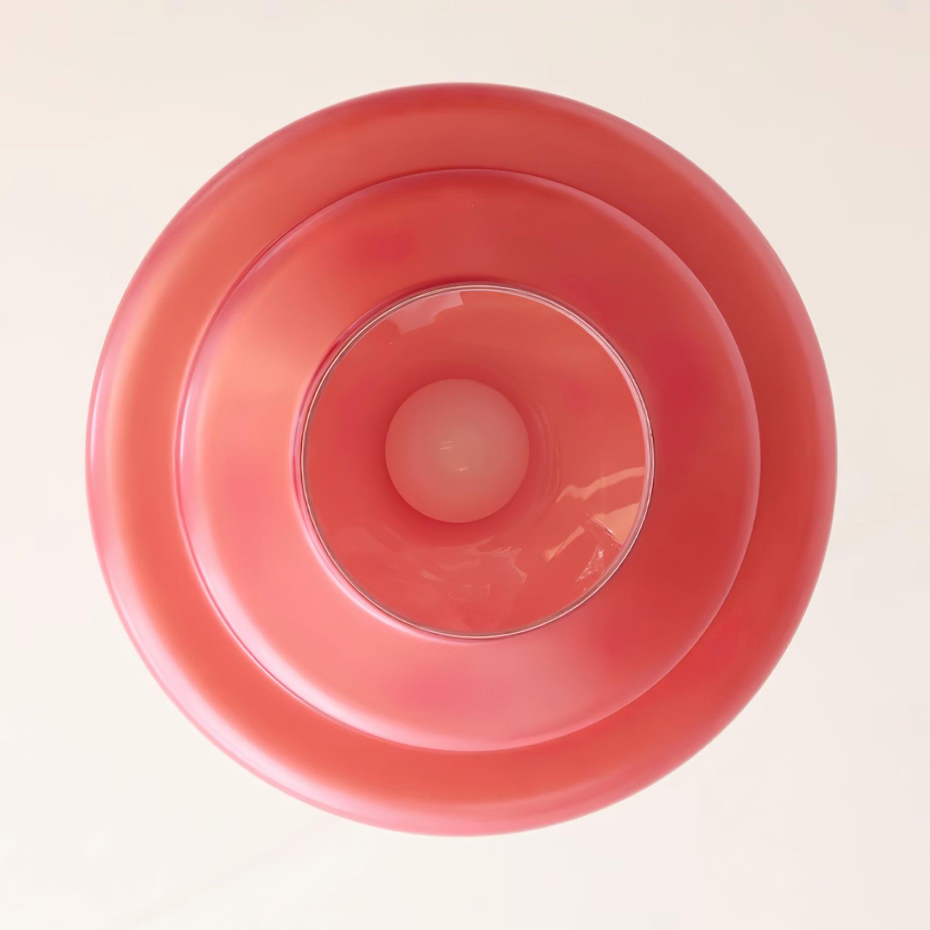 Pendant Lamp Layered Glass Dome Retro Silhouette Warm Ambient Glow