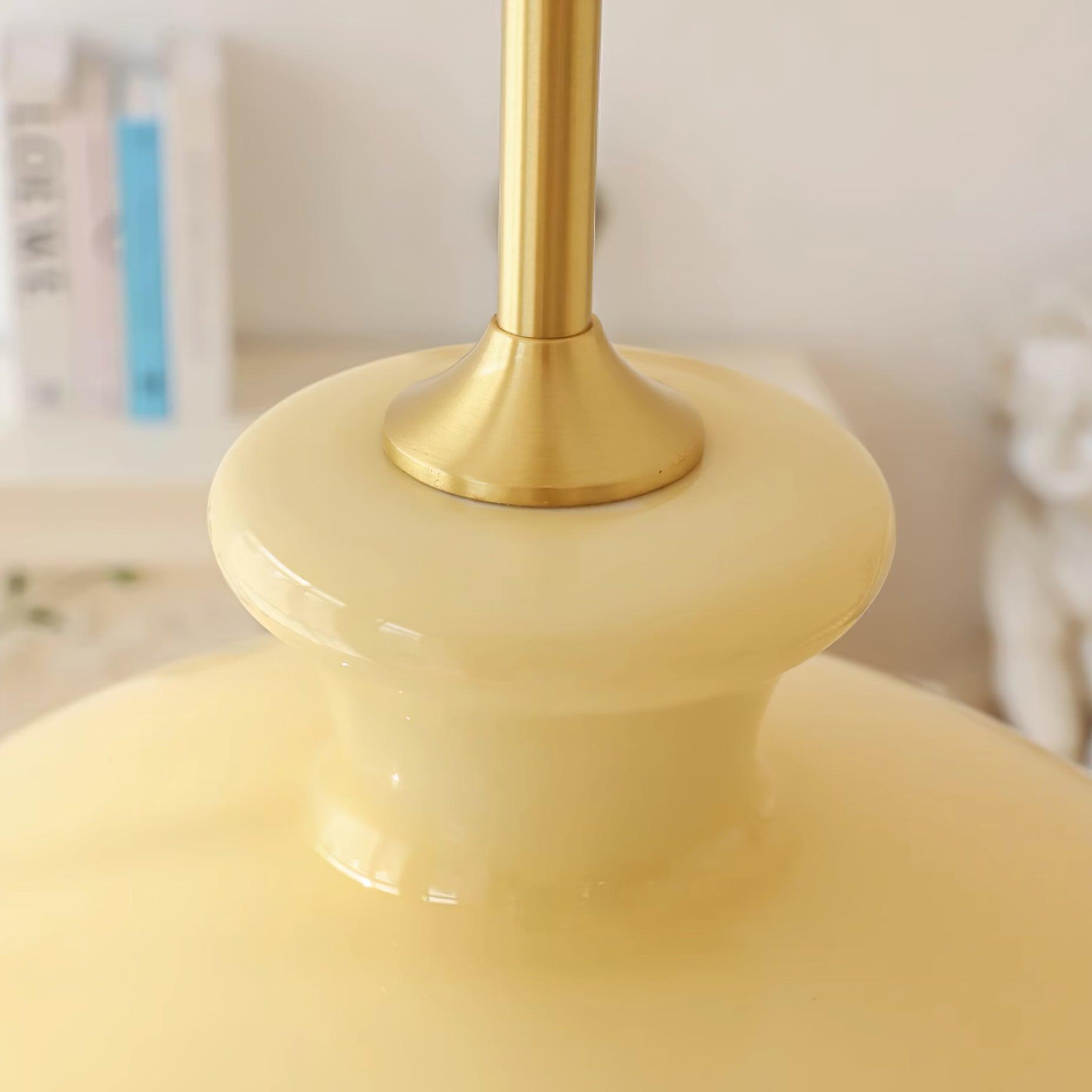 Pendant Lamp Layered Glass Dome Retro Silhouette Warm Ambient Glow