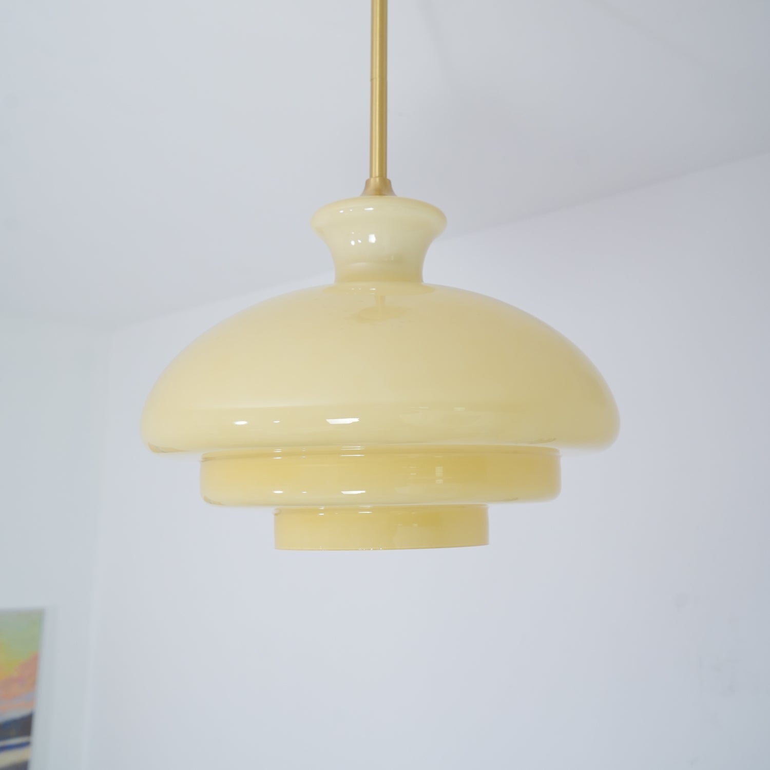 Sunbeam Modern Glass Pendant Lamp-Neutral Decor