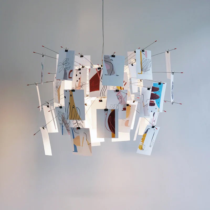 Bexlyn Chandelier Paper Customizable Creative-Neutral Decor