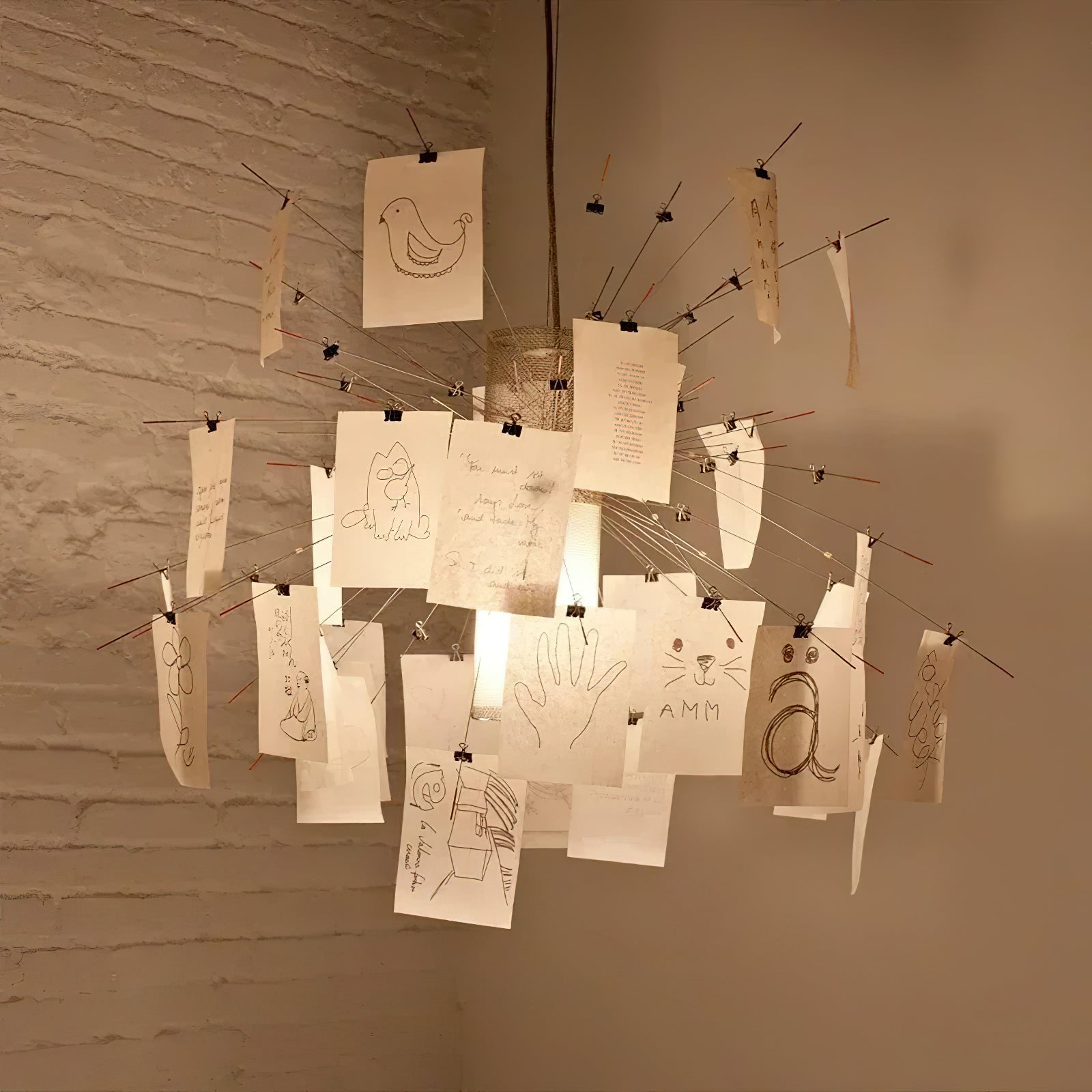 Bexlyn Chandelier Paper Customizable Creative-Neutral Decor
