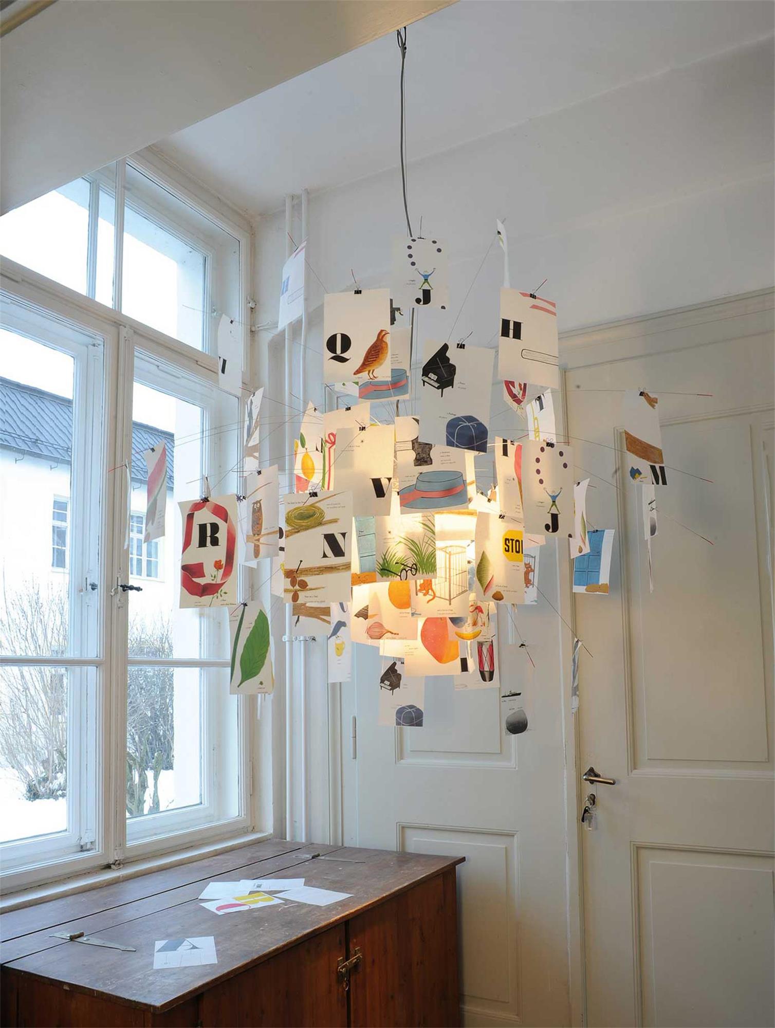 Bexlyn Chandelier Paper Customizable Creative-Neutral Decor